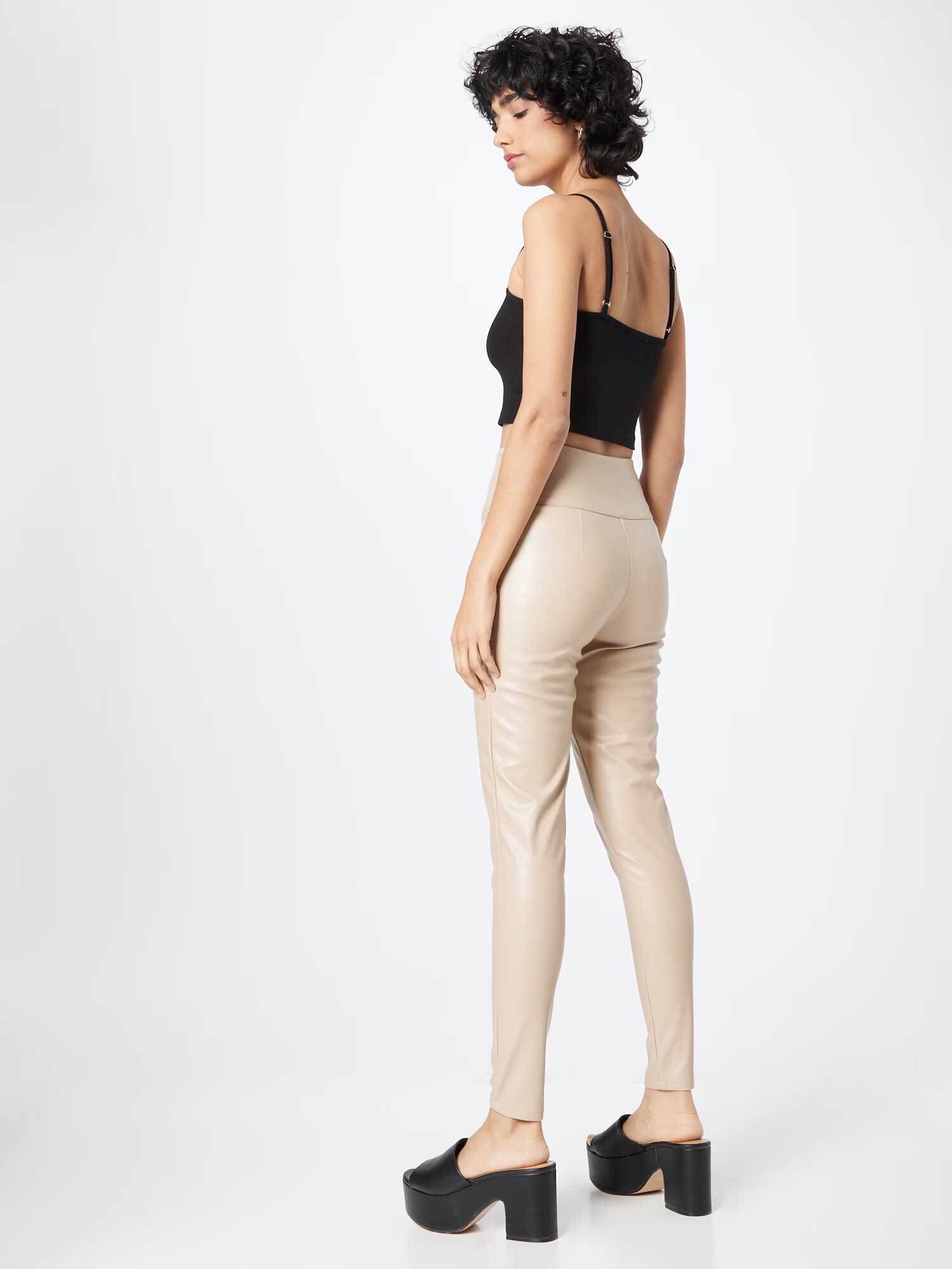 Nasty Gal Leggings culoarea pielii - Pled.ro