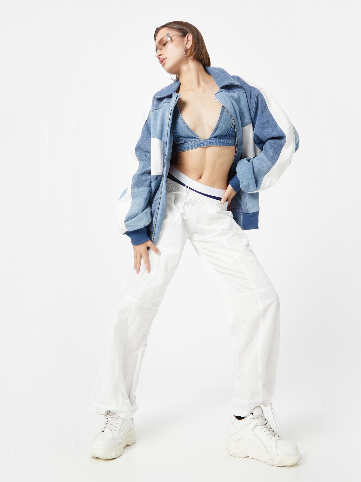 Nasty Gal Pantaloni alb - Pled.ro