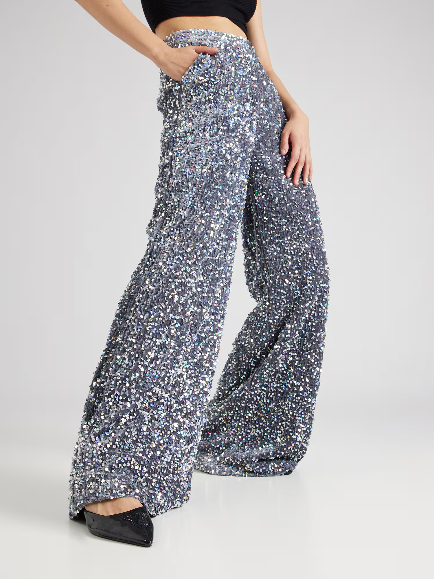 Nasty Gal Pantaloni argintiu - Pled.ro