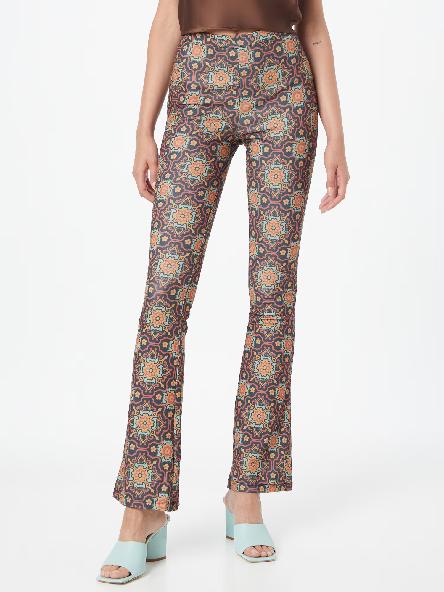 Nasty Gal Pantaloni bleumarin / portocaliu - Pled.ro