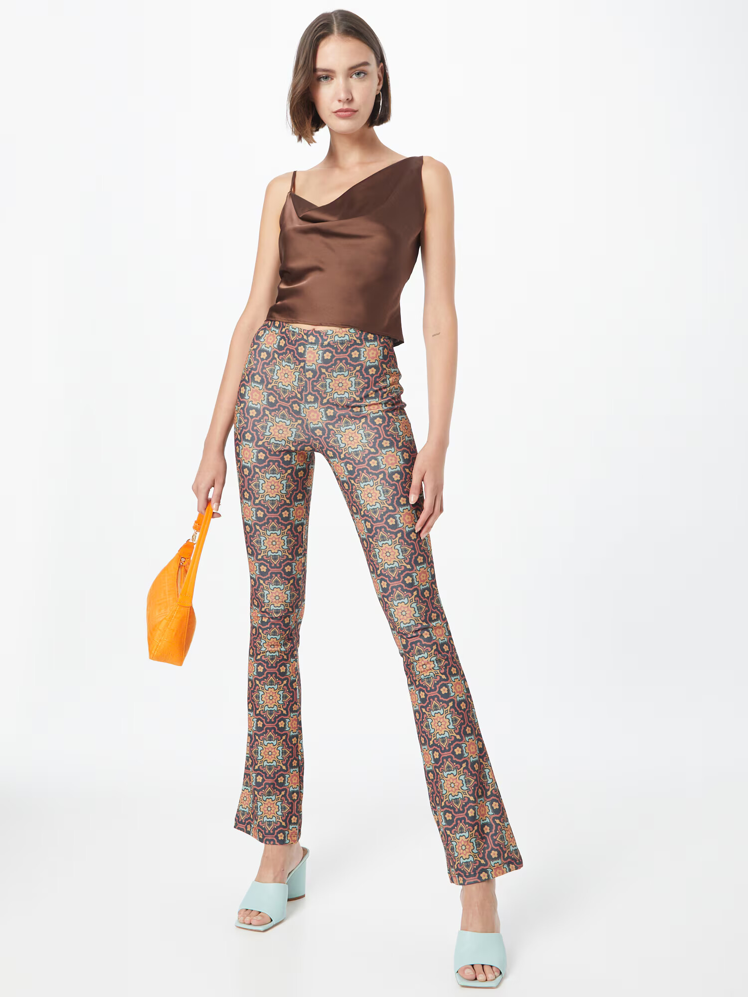 Nasty Gal Pantaloni bleumarin / portocaliu - Pled.ro