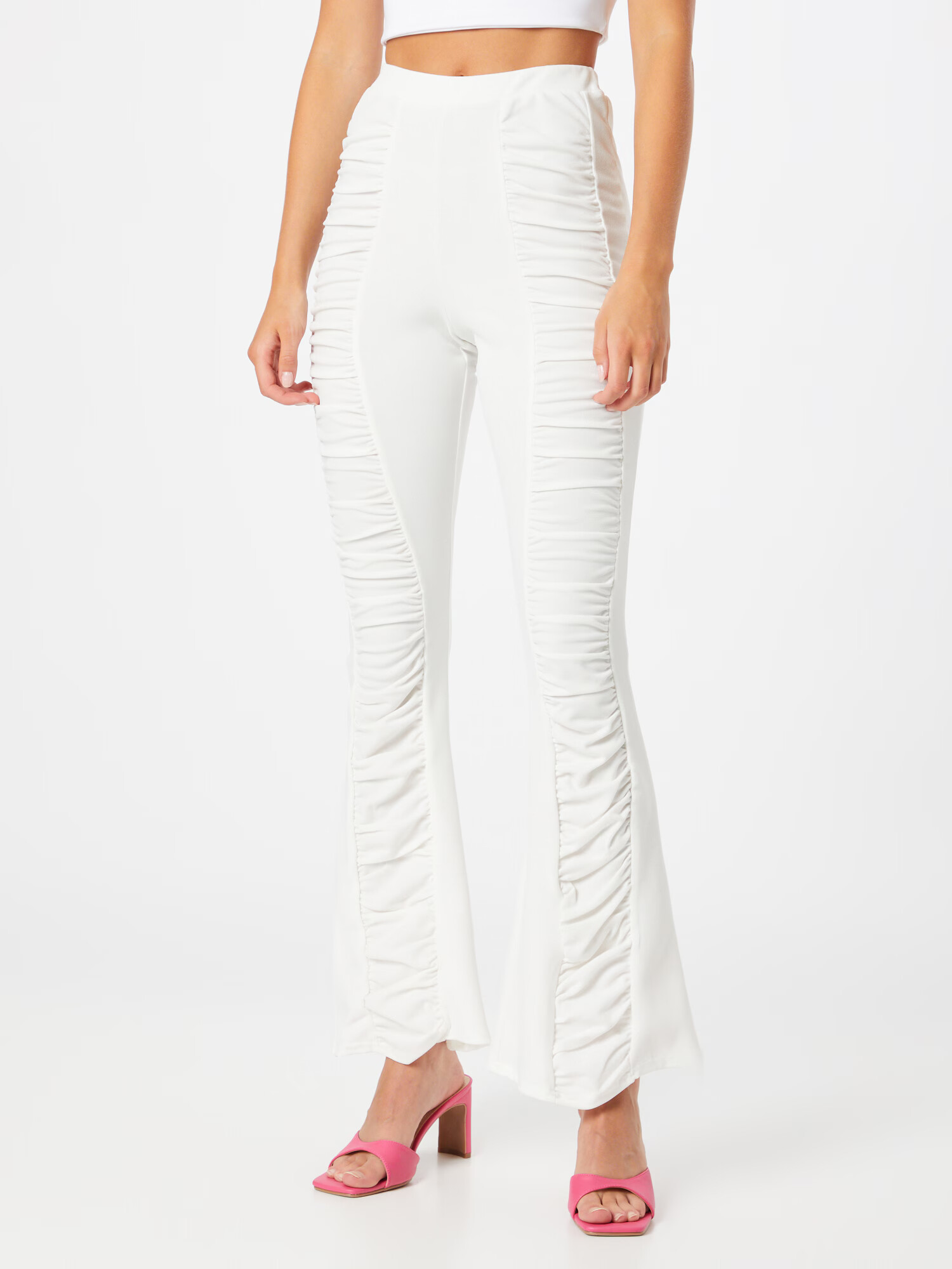 Nasty Gal Pantaloni crem - Pled.ro