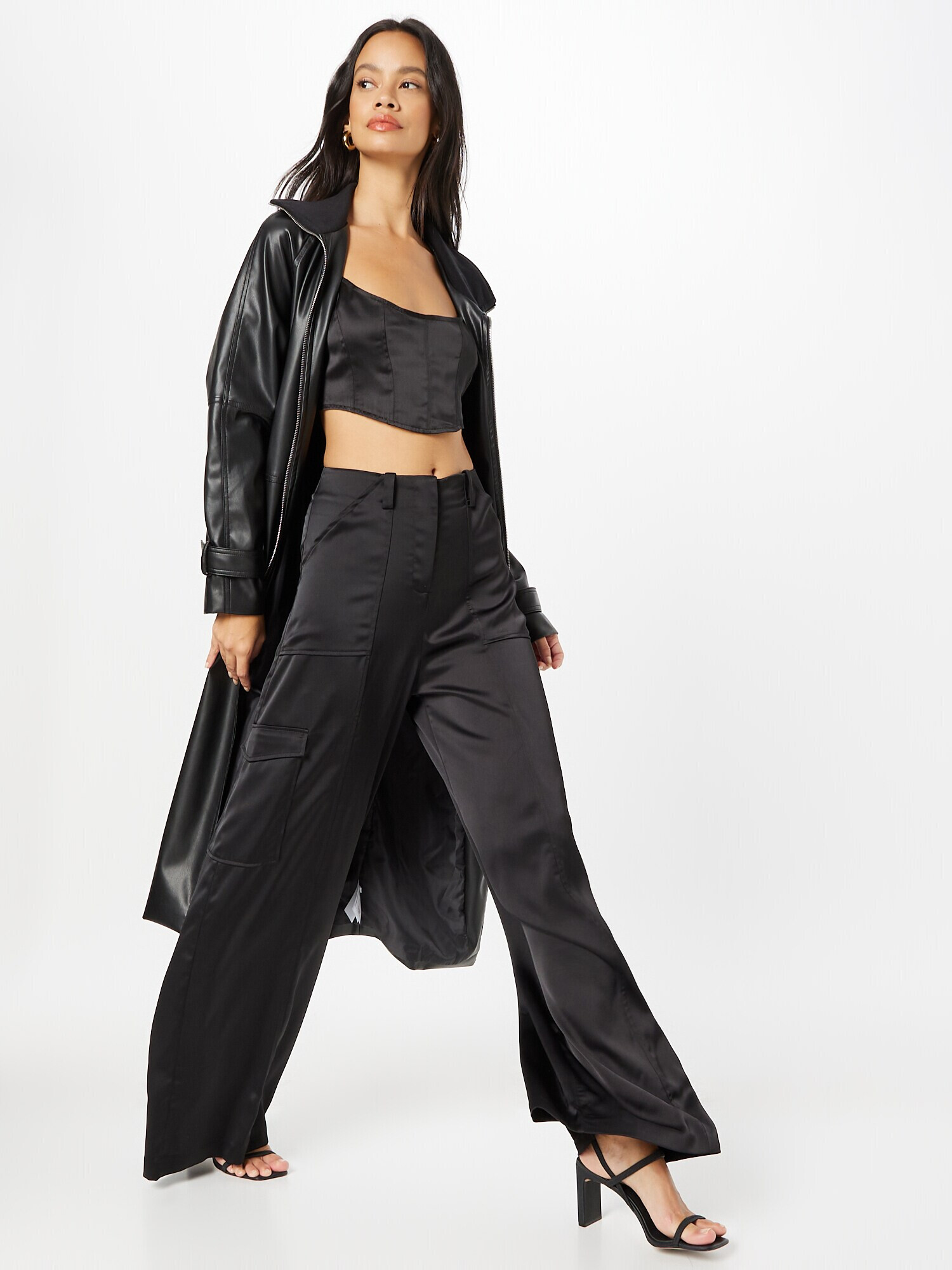 Nasty Gal Pantaloni cu buzunare negru - Pled.ro