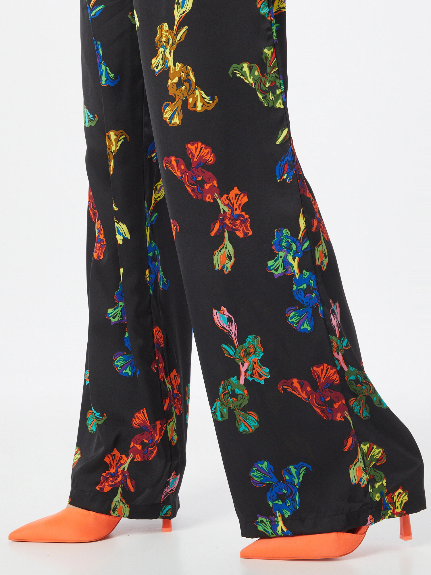 Nasty Gal Pantaloni cutați galben citron / verde / lila / portocaliu / negru - Pled.ro