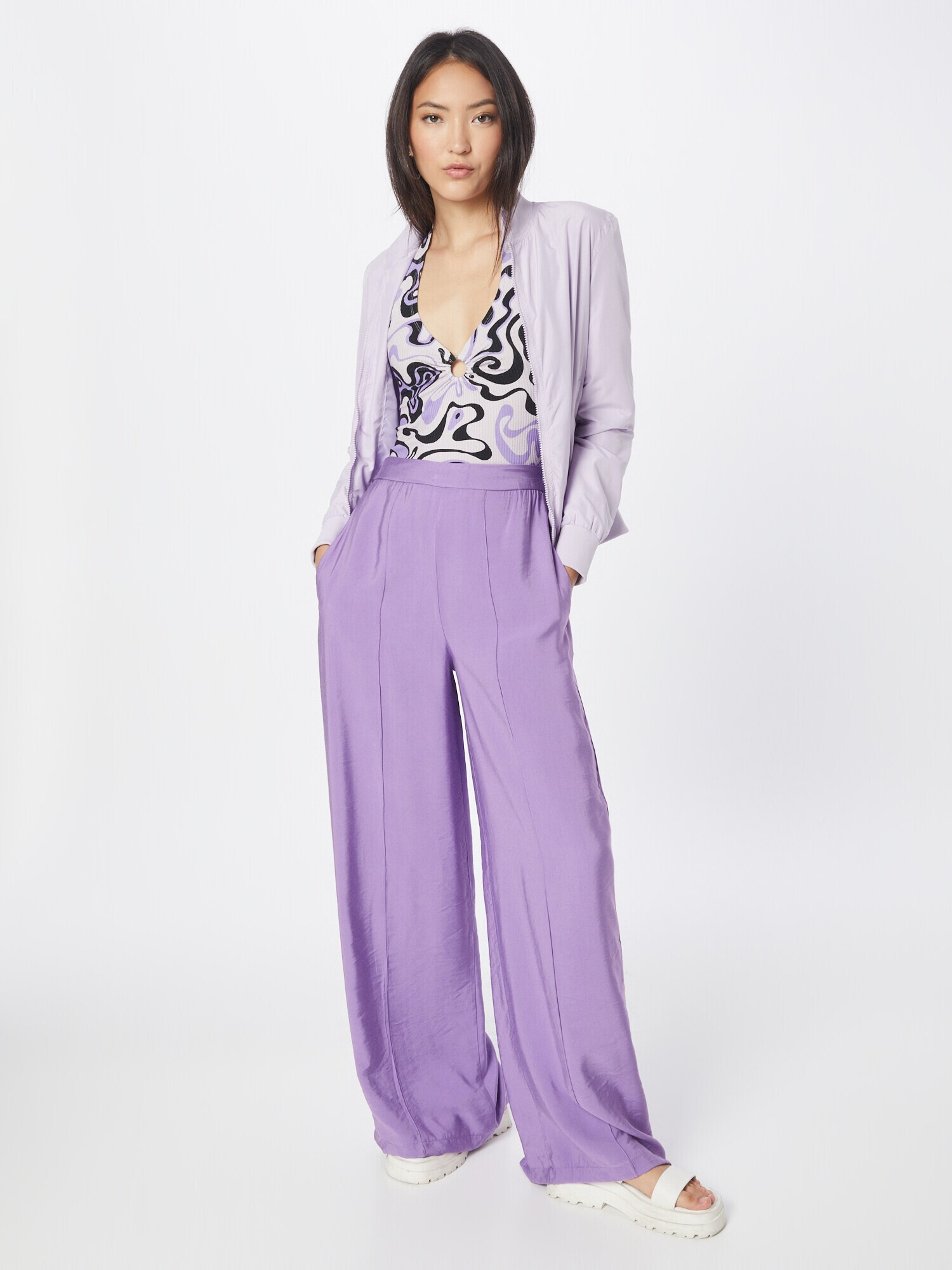 Nasty Gal Pantaloni lila - Pled.ro