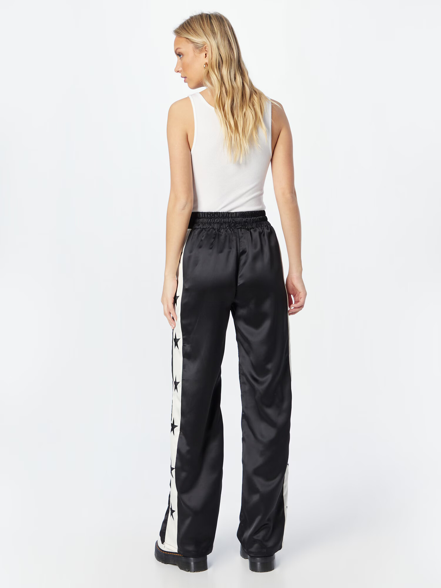 Nasty Gal Pantaloni negru / alb - Pled.ro