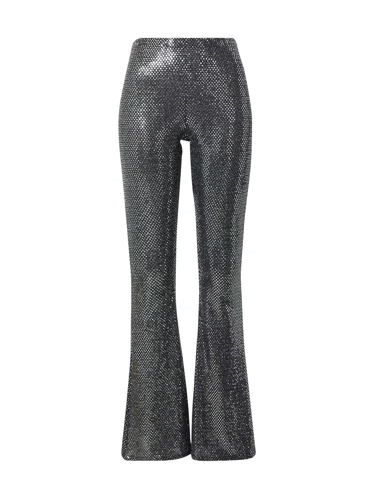 Nasty Gal Pantaloni negru / argintiu - Pled.ro