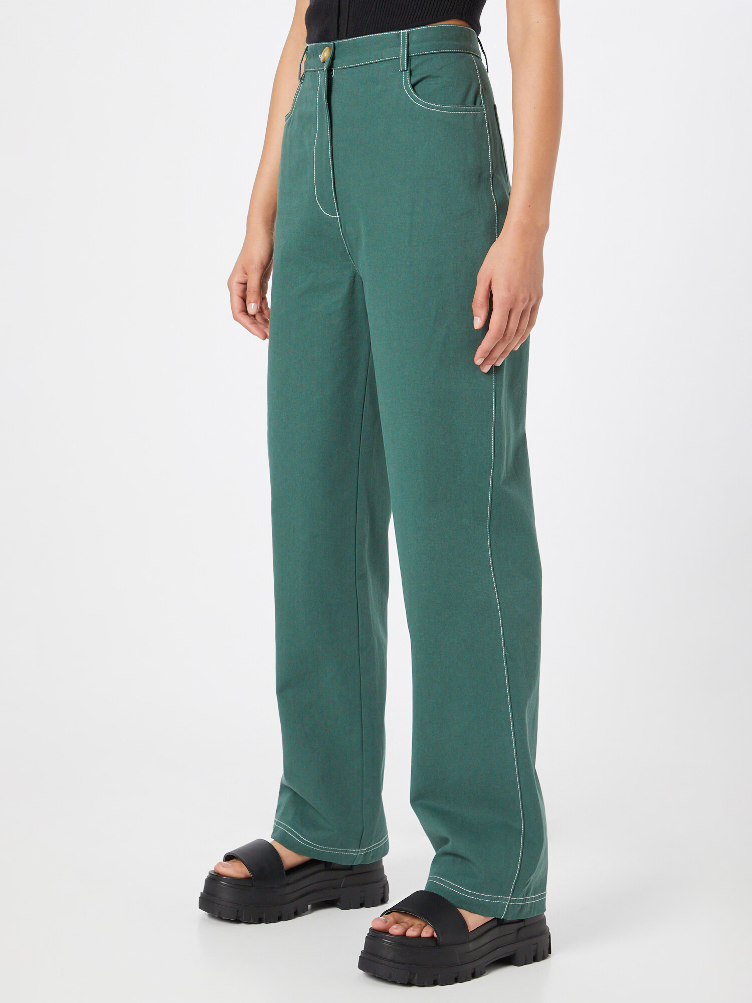 Nasty Gal Pantaloni verde jad - Pled.ro