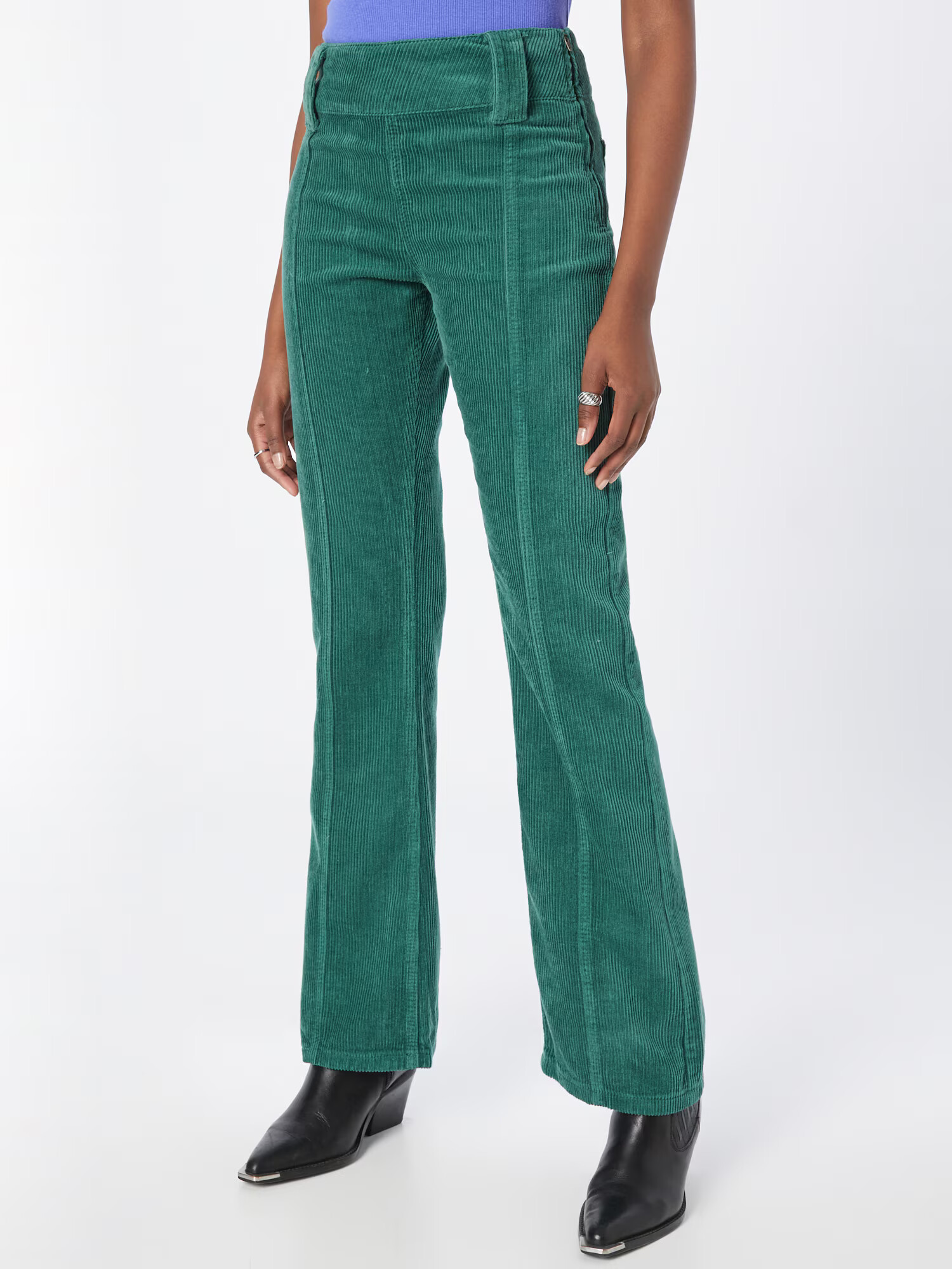 Nasty Gal Pantaloni verde petrol - Pled.ro