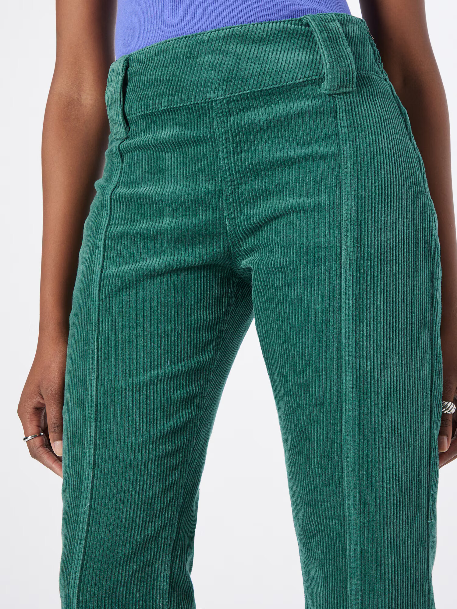 Nasty Gal Pantaloni verde petrol - Pled.ro