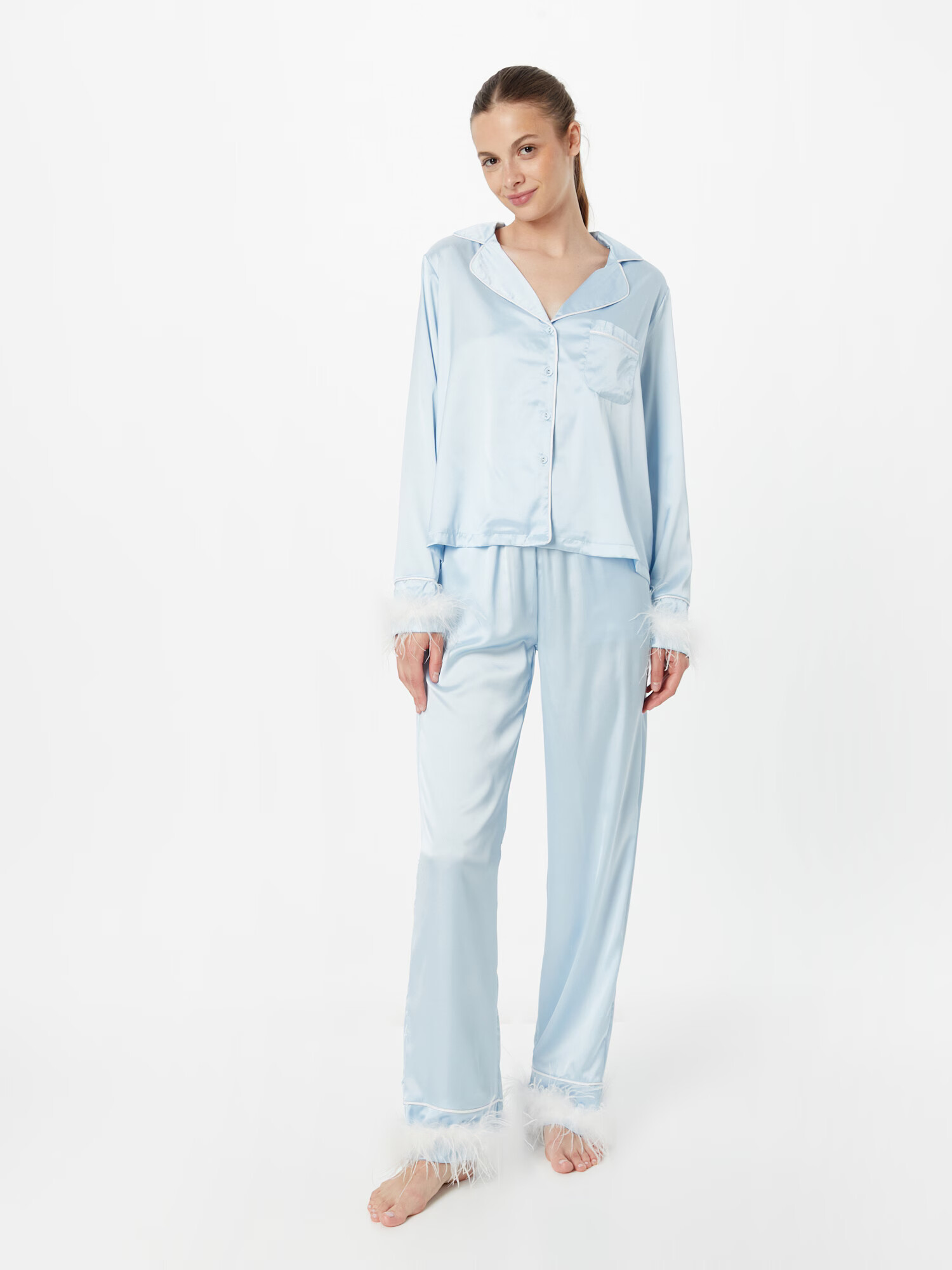 Nasty Gal Pijama albastru deschis - Pled.ro