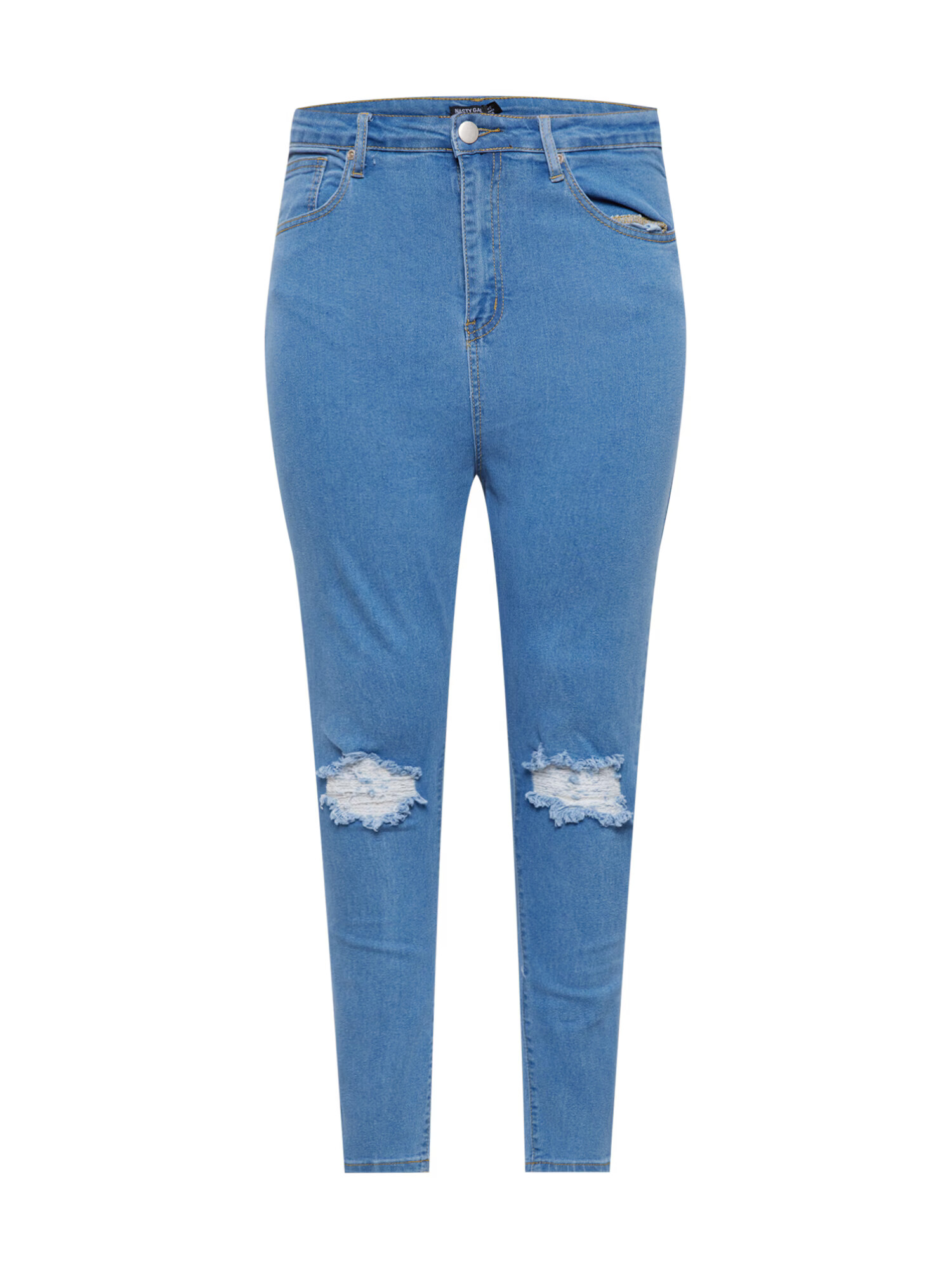 Nasty Gal Plus Jeans albastru denim - Pled.ro