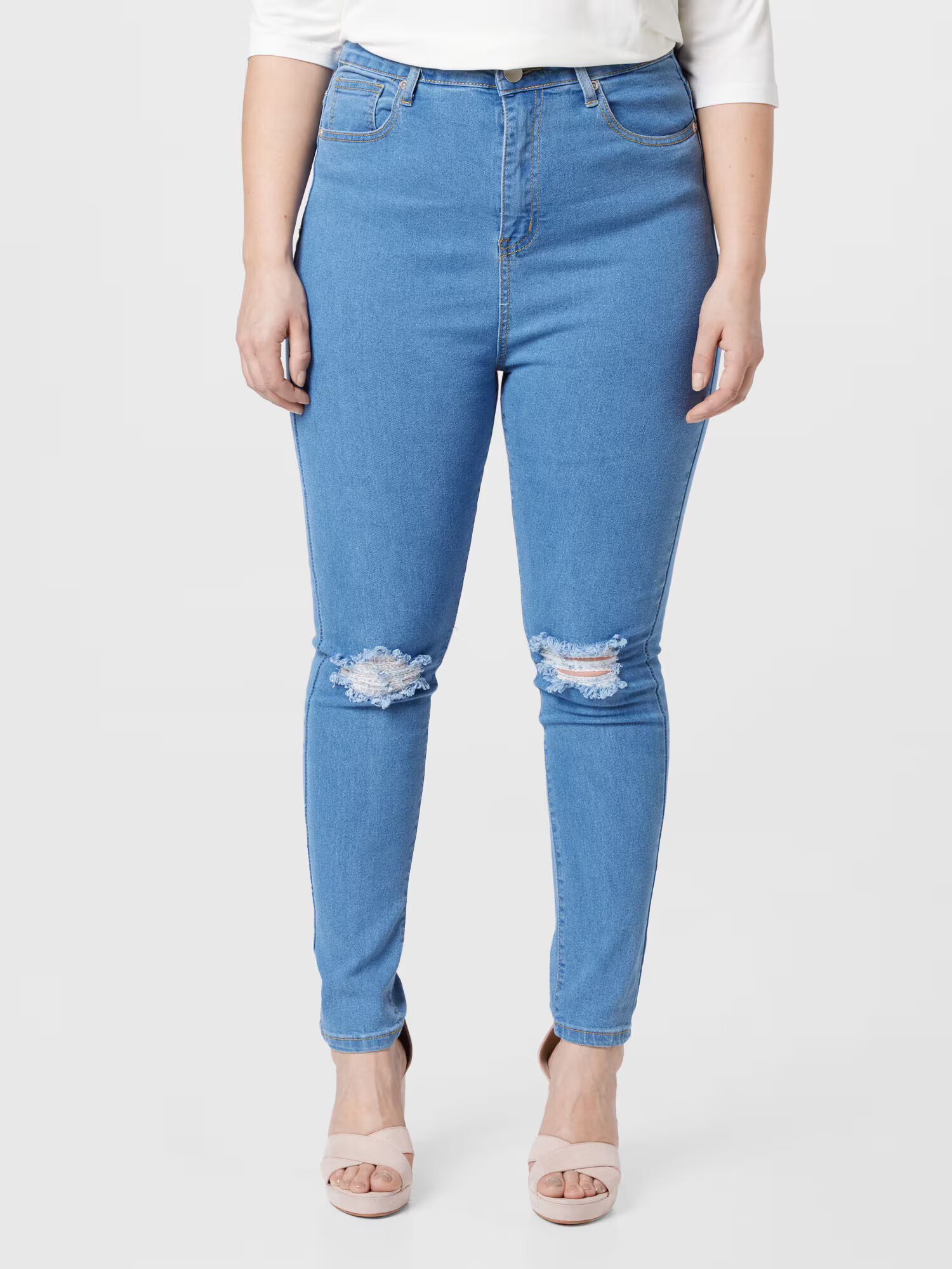 Nasty Gal Plus Jeans albastru denim - Pled.ro