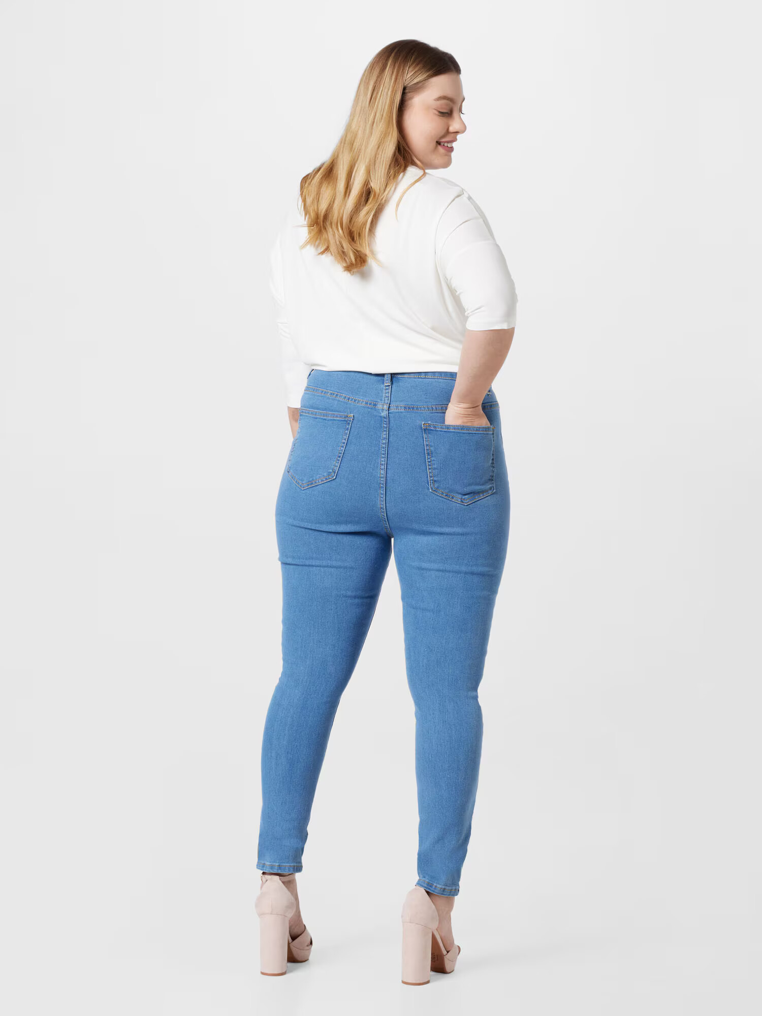 Nasty Gal Plus Jeans albastru denim - Pled.ro