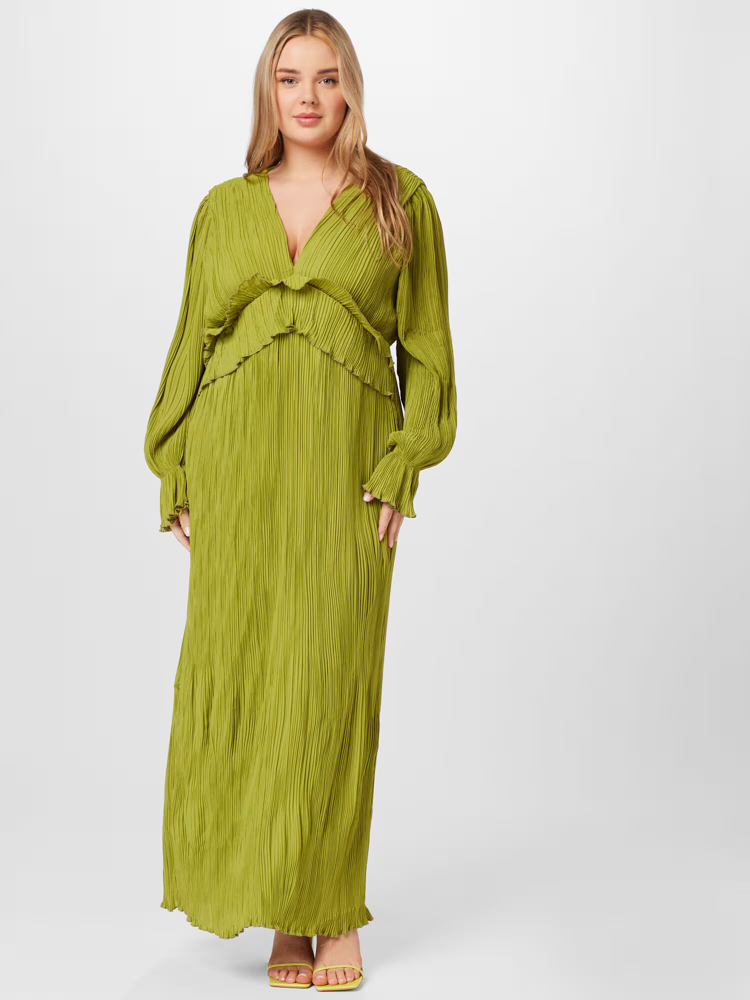 Nasty Gal Plus Rochie verde măr - Pled.ro