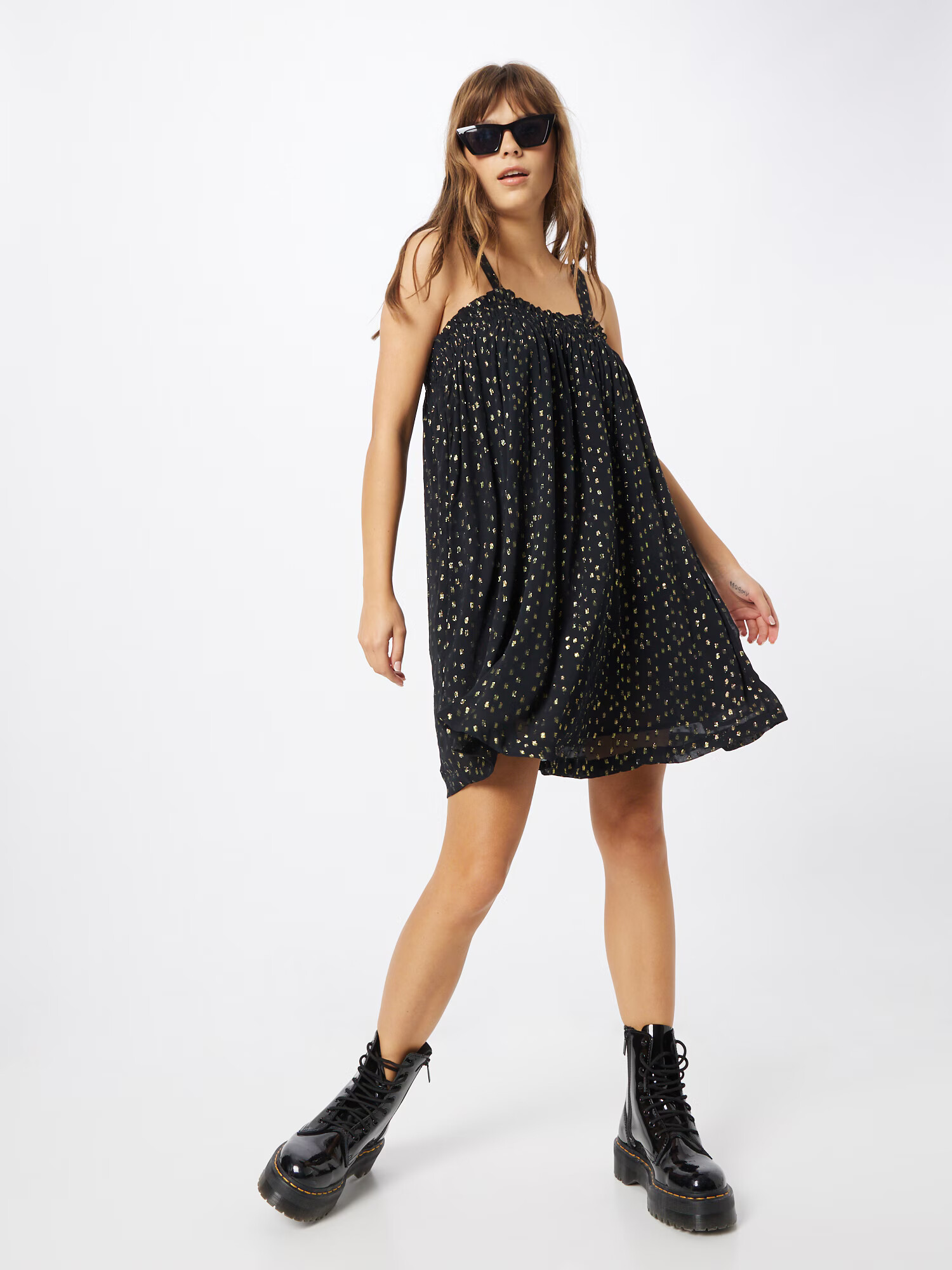 Nasty Gal Rochie auriu / negru - Pled.ro