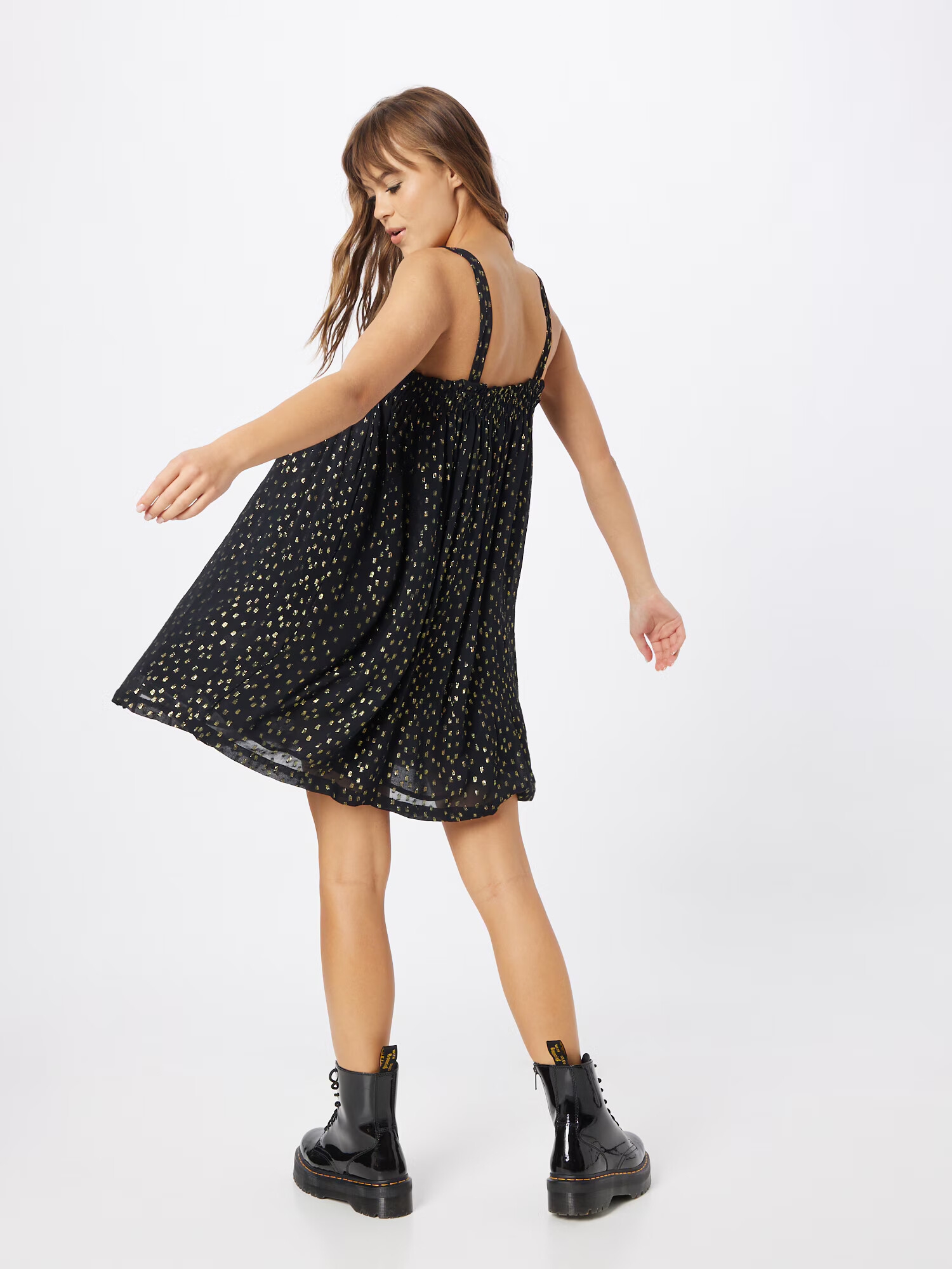 Nasty Gal Rochie auriu / negru - Pled.ro