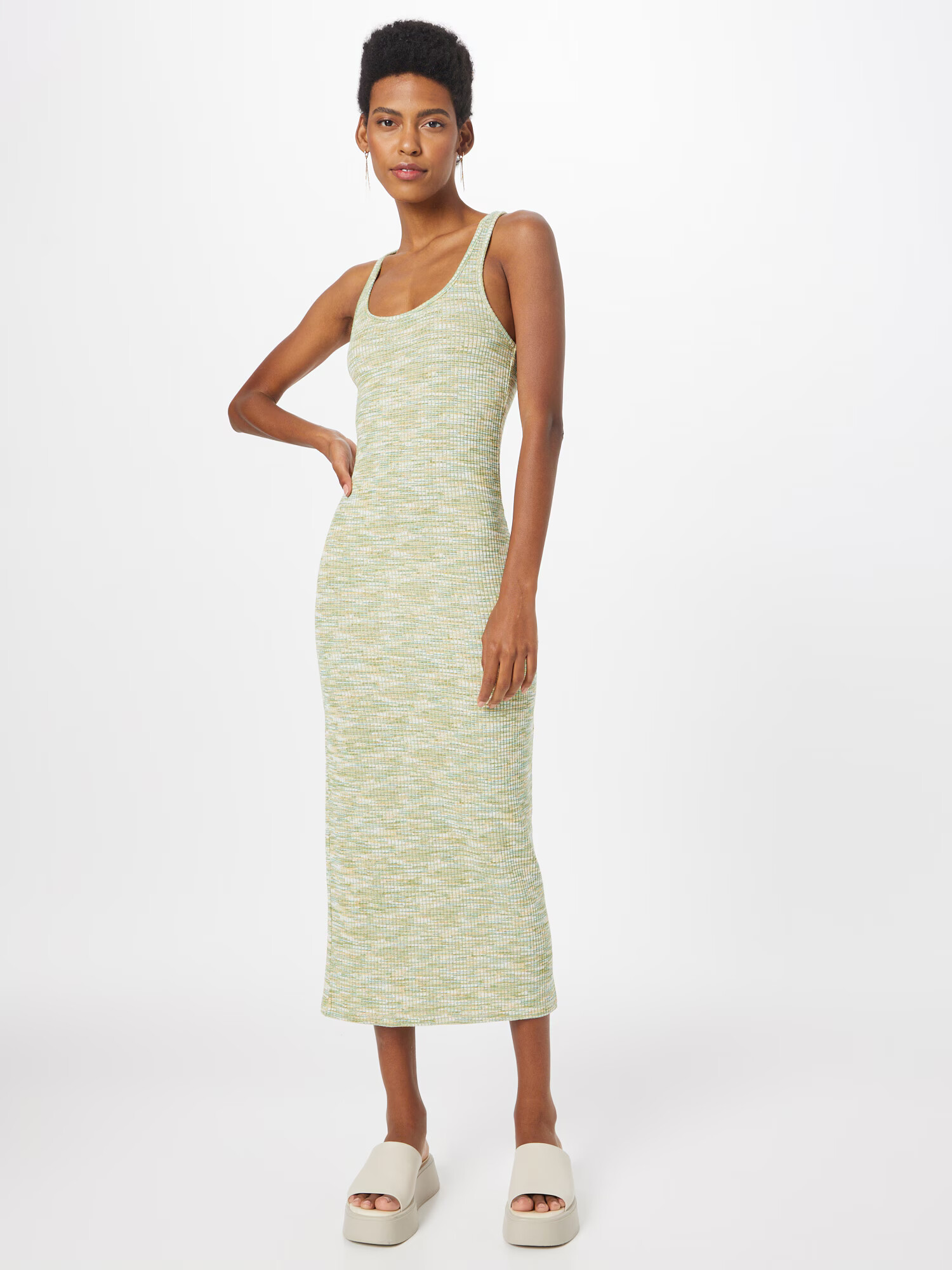 Nasty Gal Rochie turcoaz / verde / oliv / alb - Pled.ro