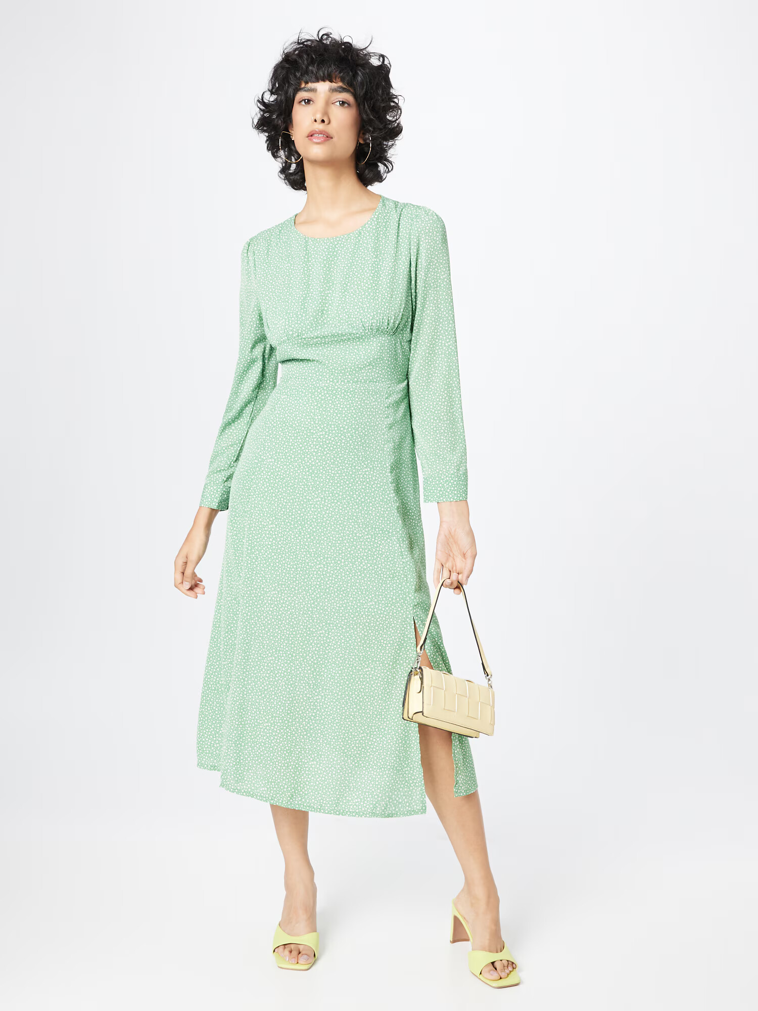 Nasty Gal Rochie verde mentă / alb - Pled.ro