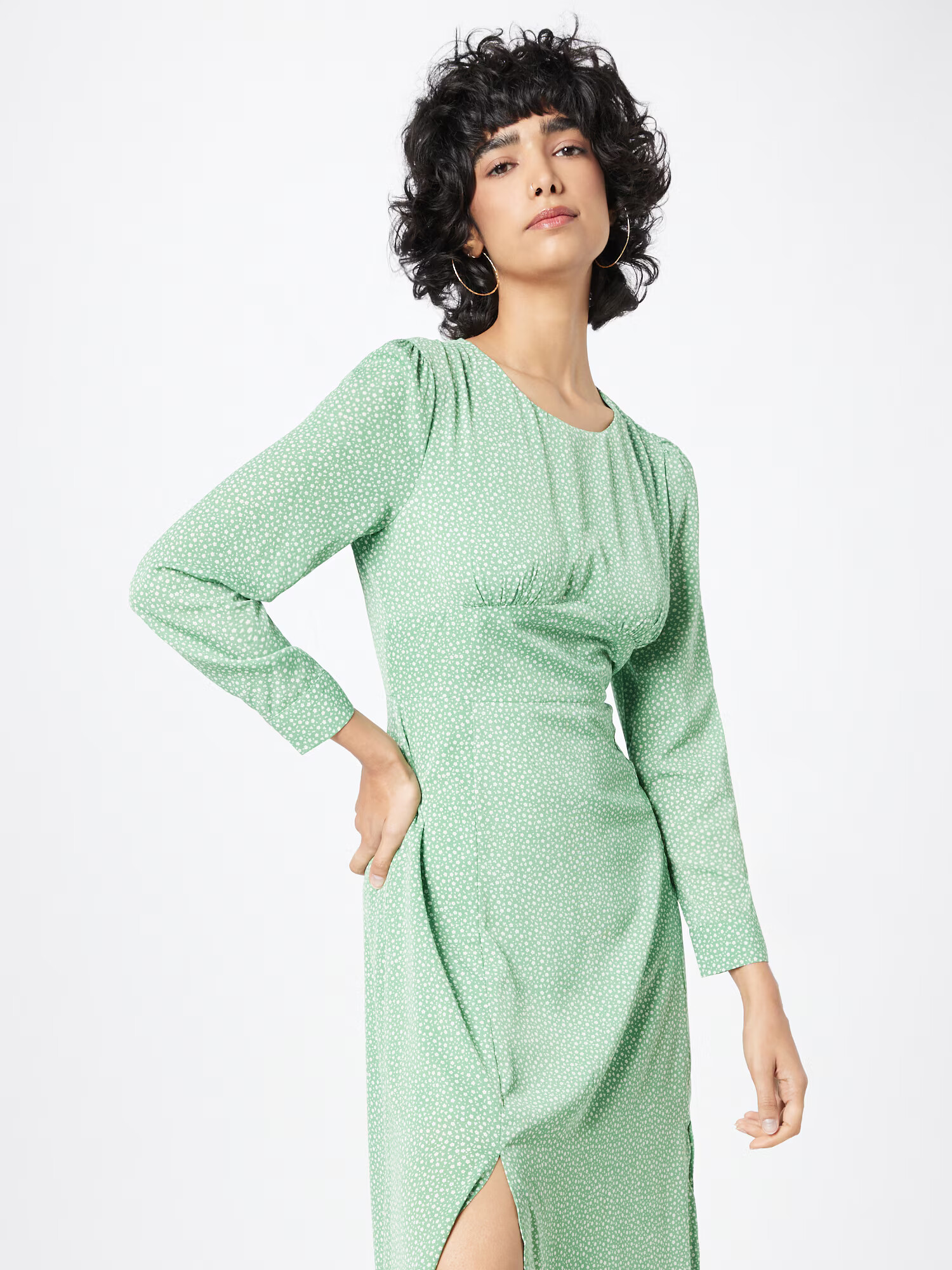 Nasty Gal Rochie verde mentă / alb - Pled.ro