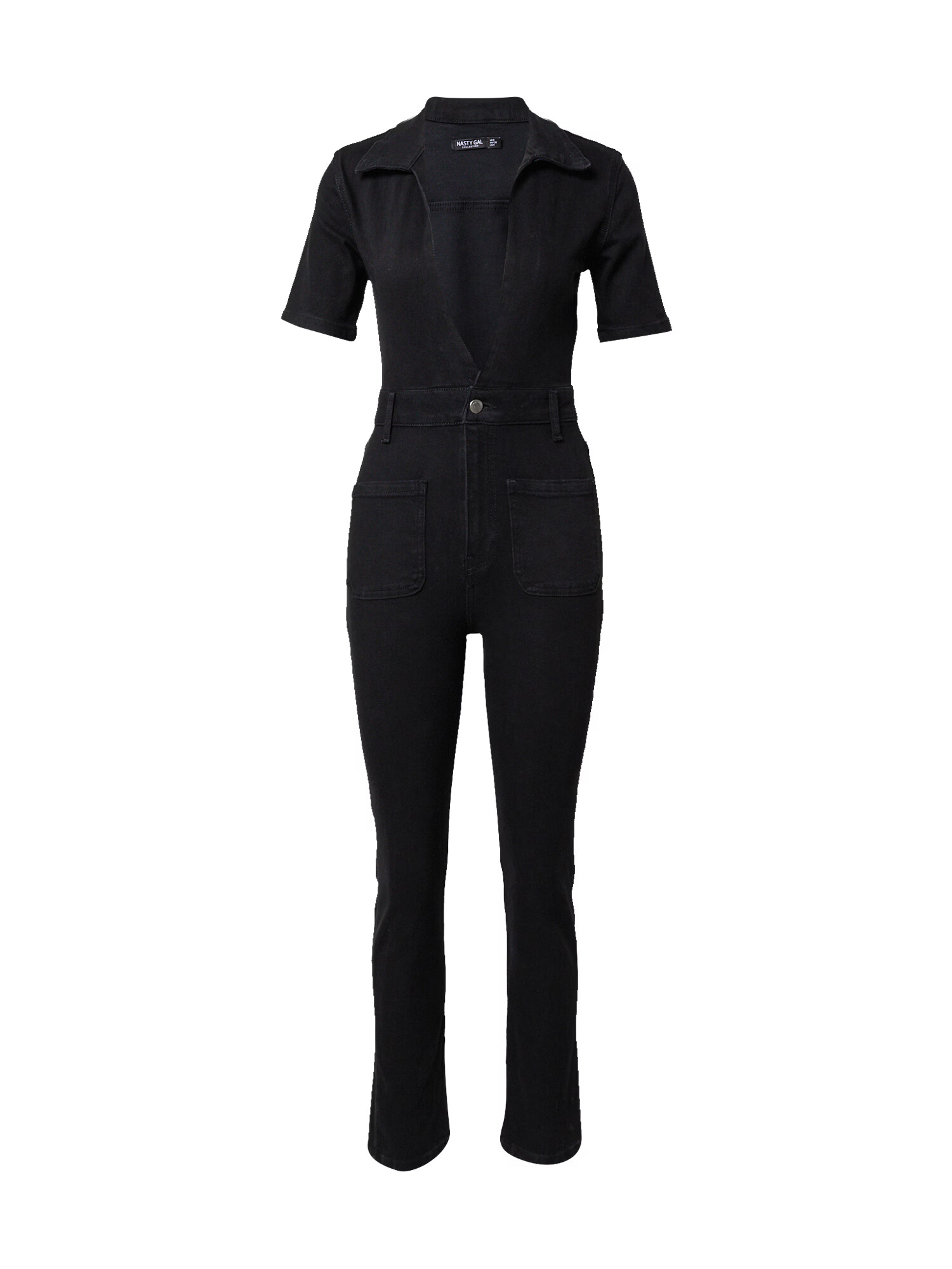 Nasty Gal Salopeta negru denim - Pled.ro