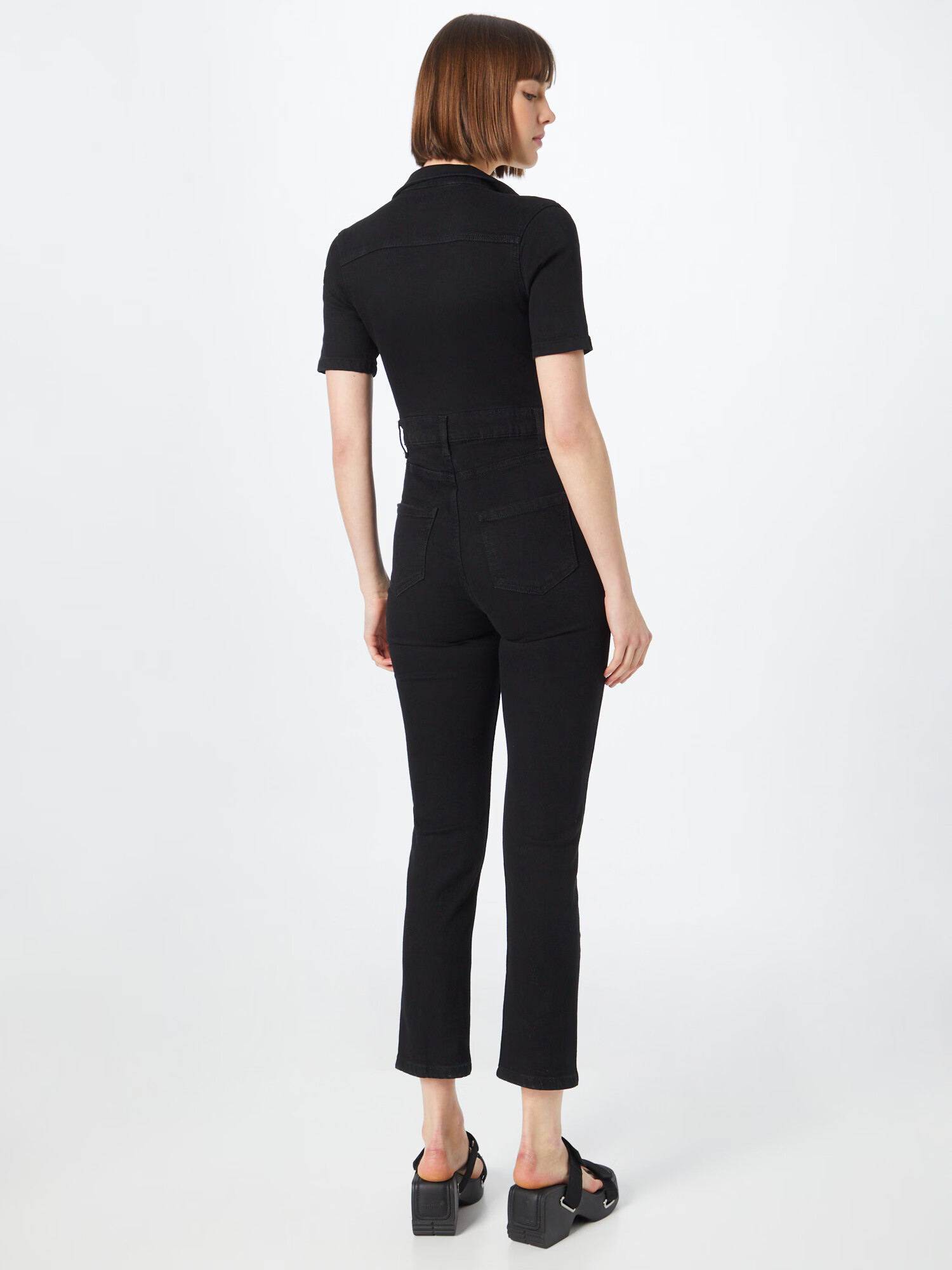 Nasty Gal Salopeta negru denim - Pled.ro