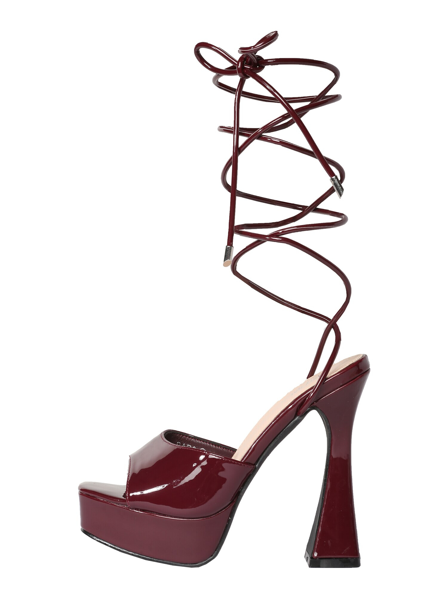 Nasty Gal Sandale roșu burgundy - Pled.ro