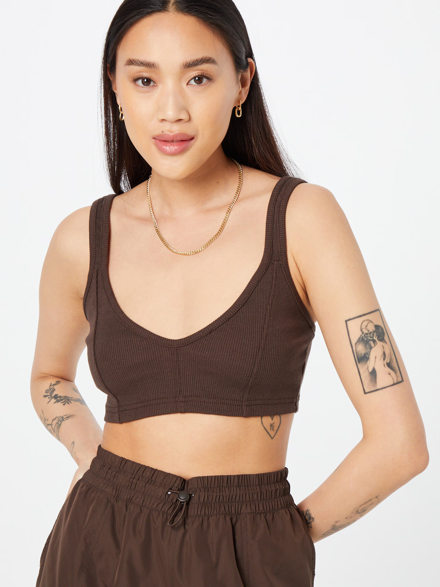 Nasty Gal Top ciocolatiu - Pled.ro