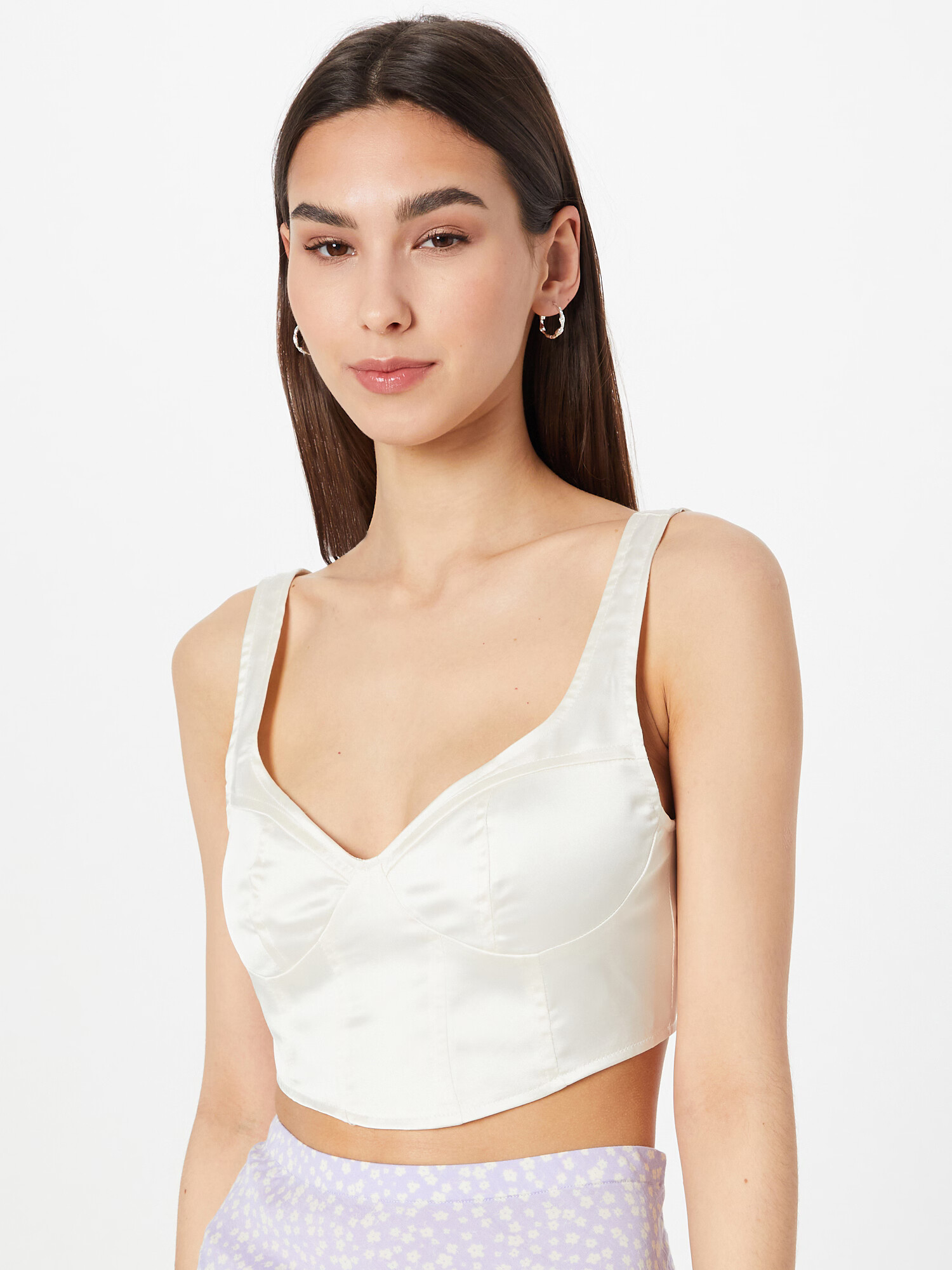 Nasty Gal Top fildeş - Pled.ro