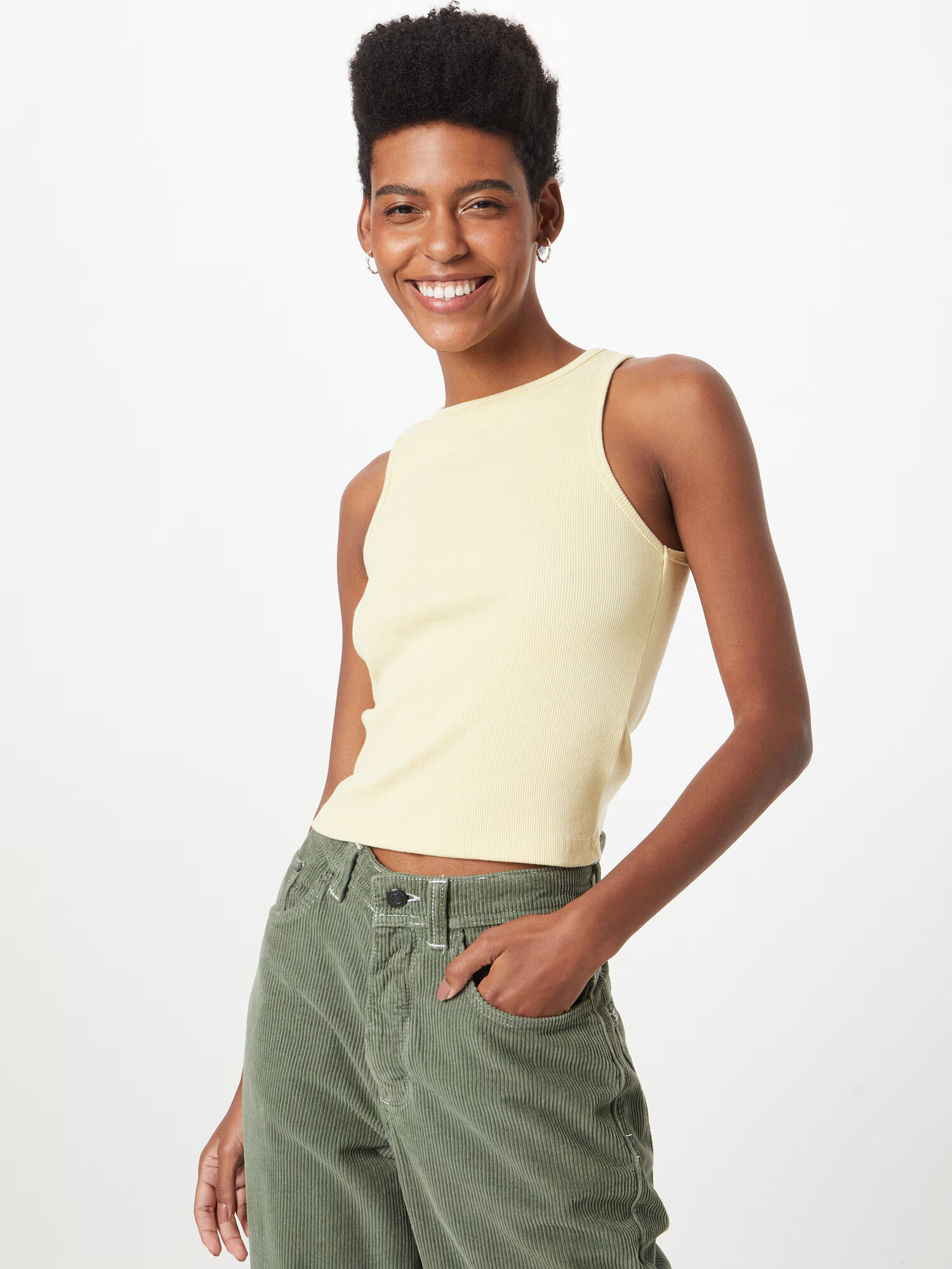 Nasty Gal Top galben deschis - Pled.ro