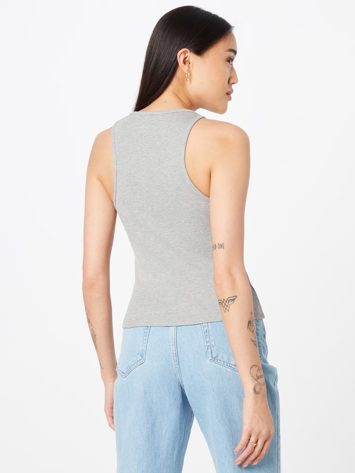 Nasty Gal Top gri amestecat - Pled.ro