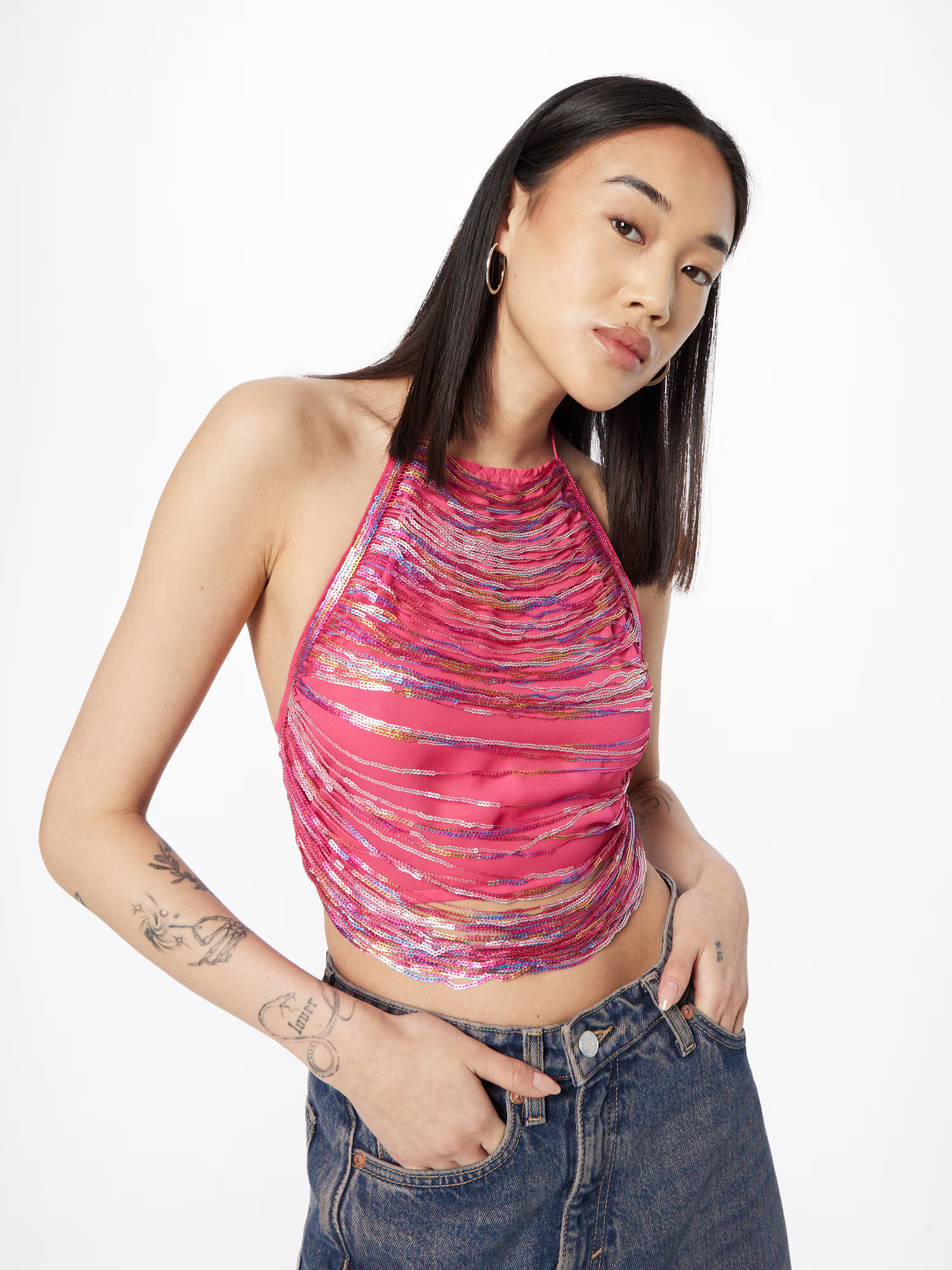 Nasty Gal Top mai multe culori / roz - Pled.ro