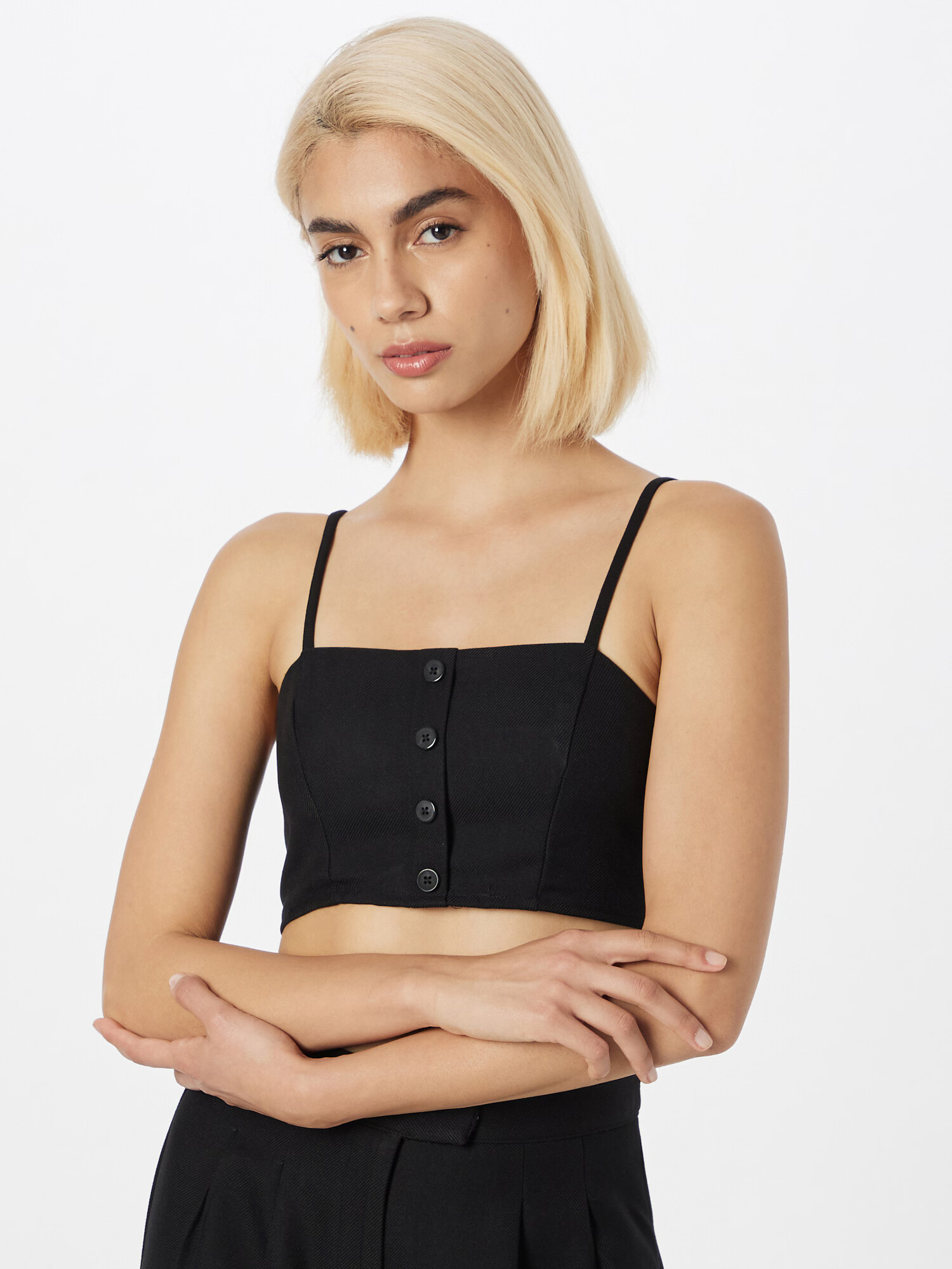 Nasty Gal Top negru - Pled.ro