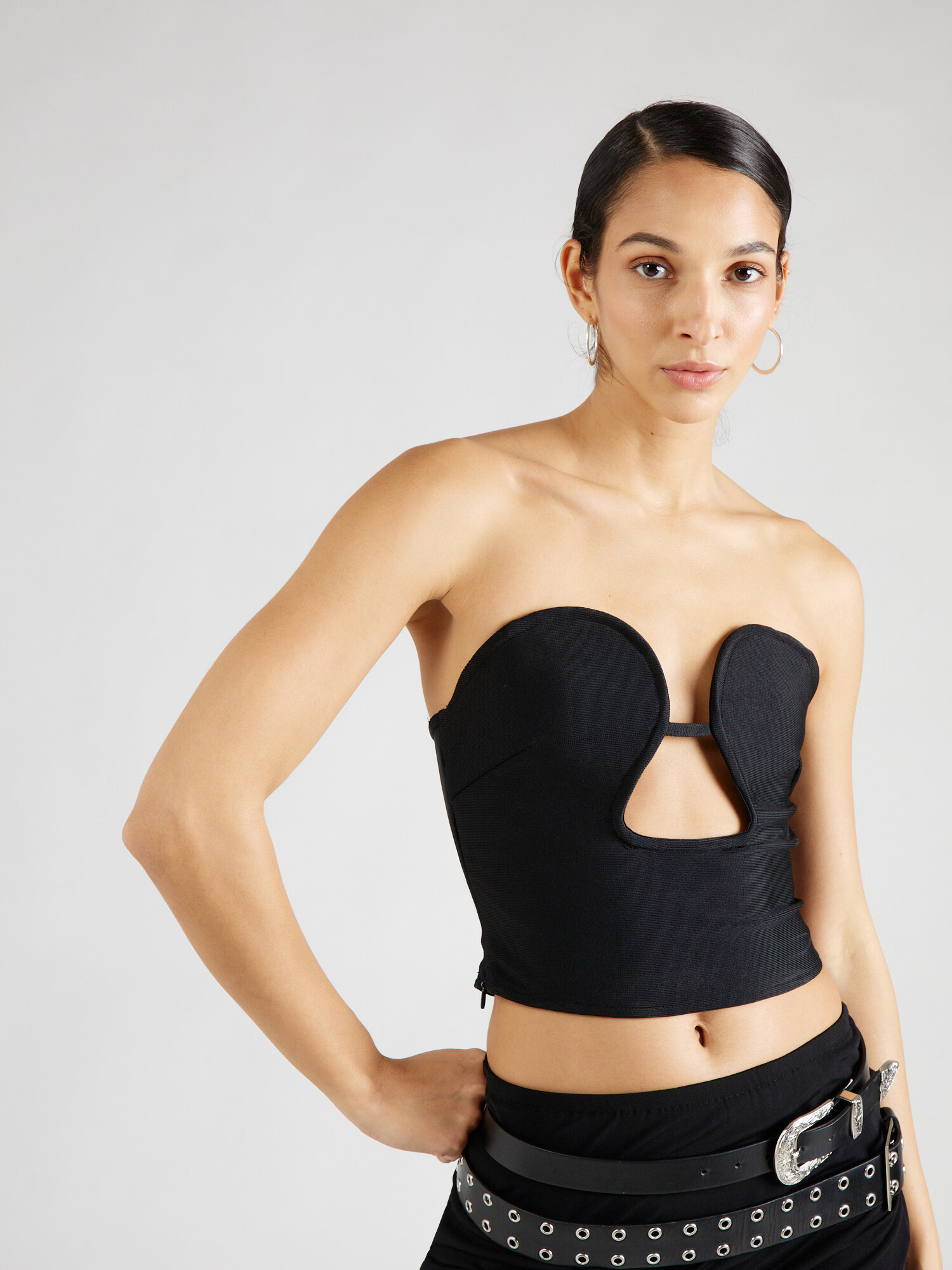 Nasty Gal Top negru - Pled.ro