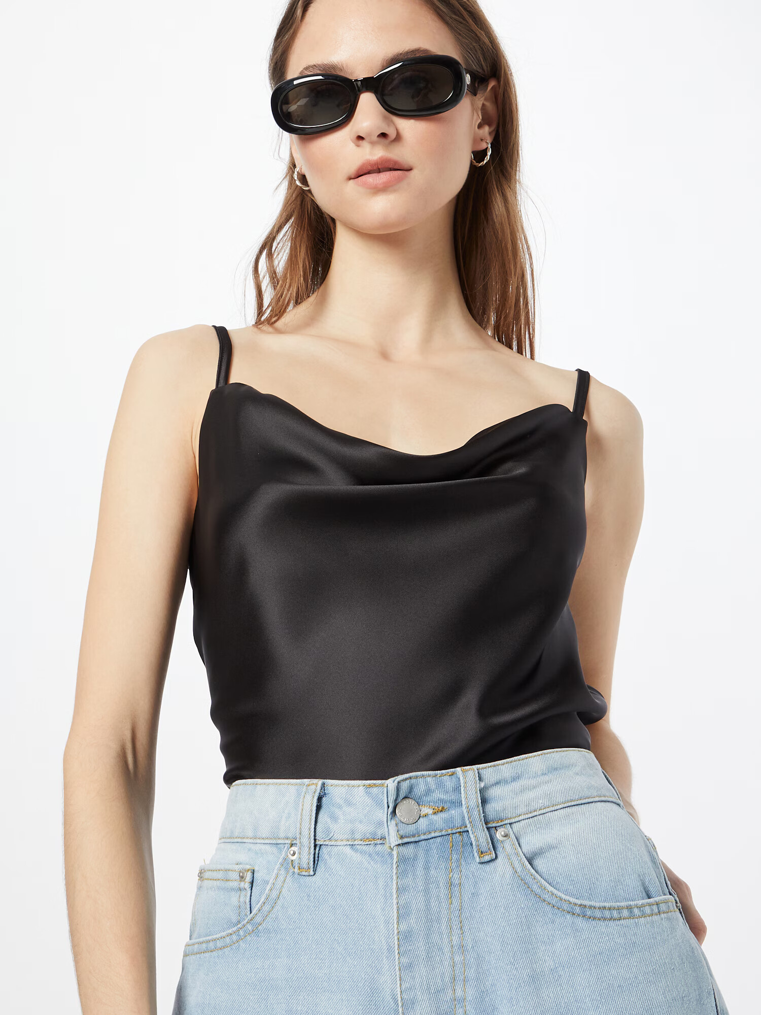 Nasty Gal Top negru - Pled.ro