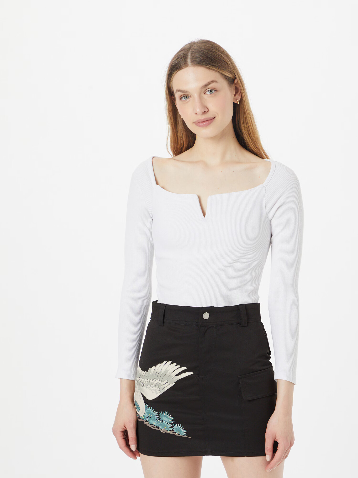 Nasty Gal Tricou alb - Pled.ro