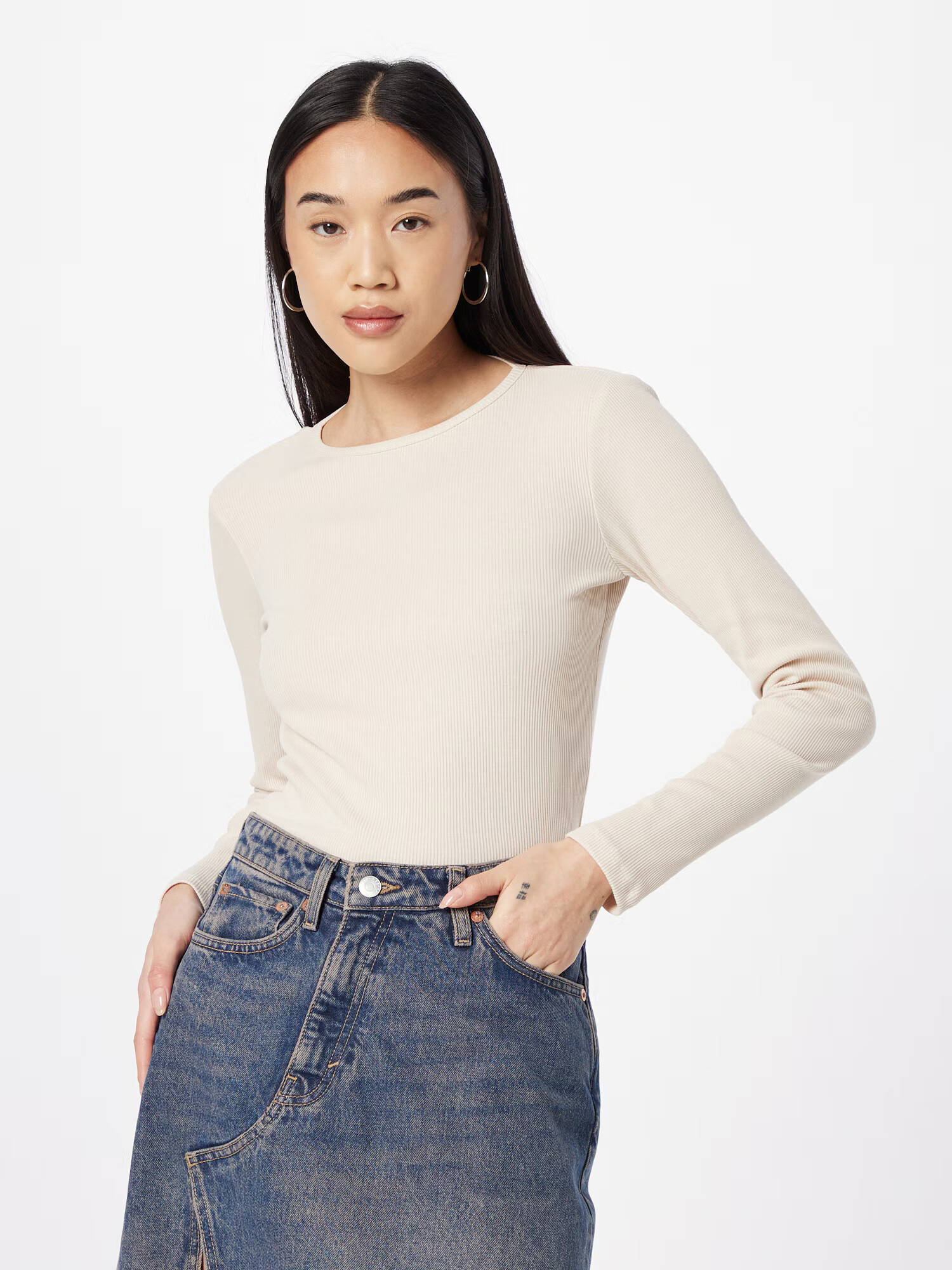 Nasty Gal Tricou crem - Pled.ro