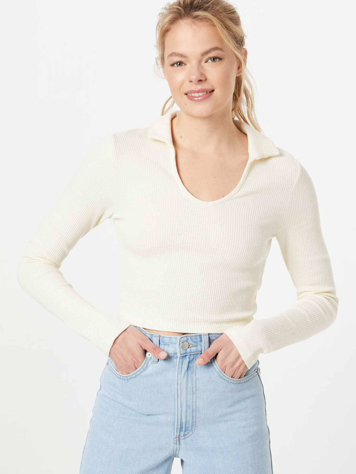 Nasty Gal Tricou ecru - Pled.ro