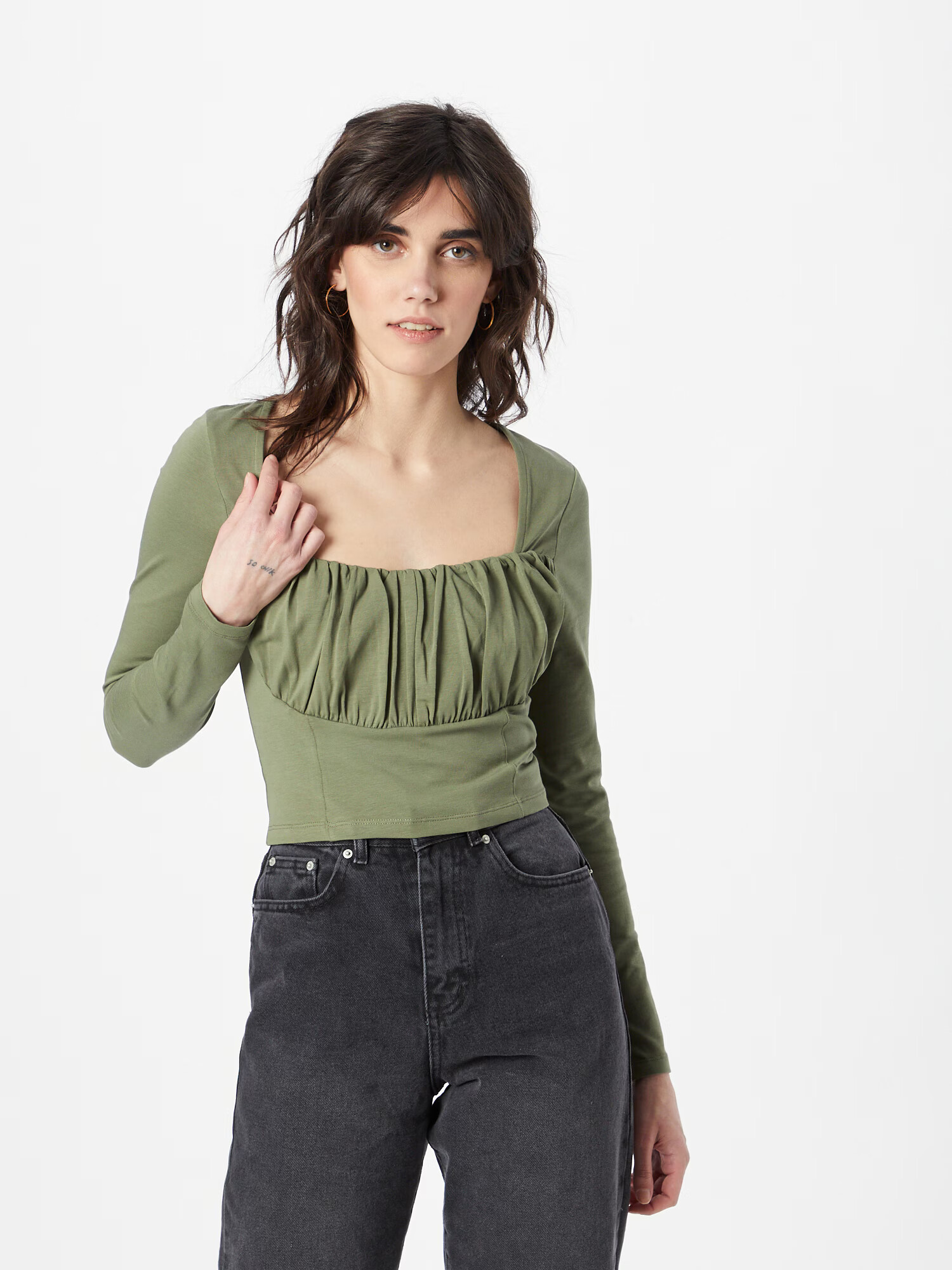 Nasty Gal Tricou kaki - Pled.ro