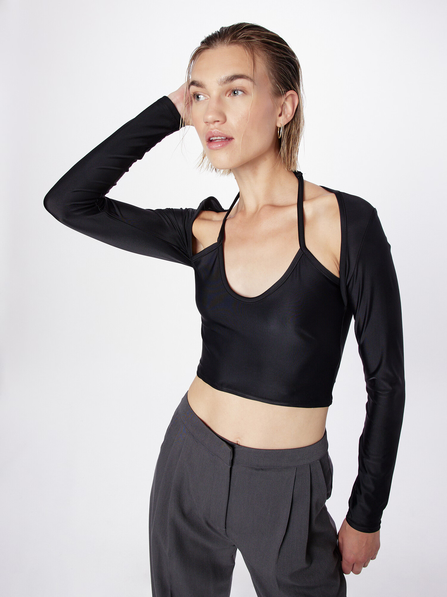 Nasty Gal Tricou negru - Pled.ro