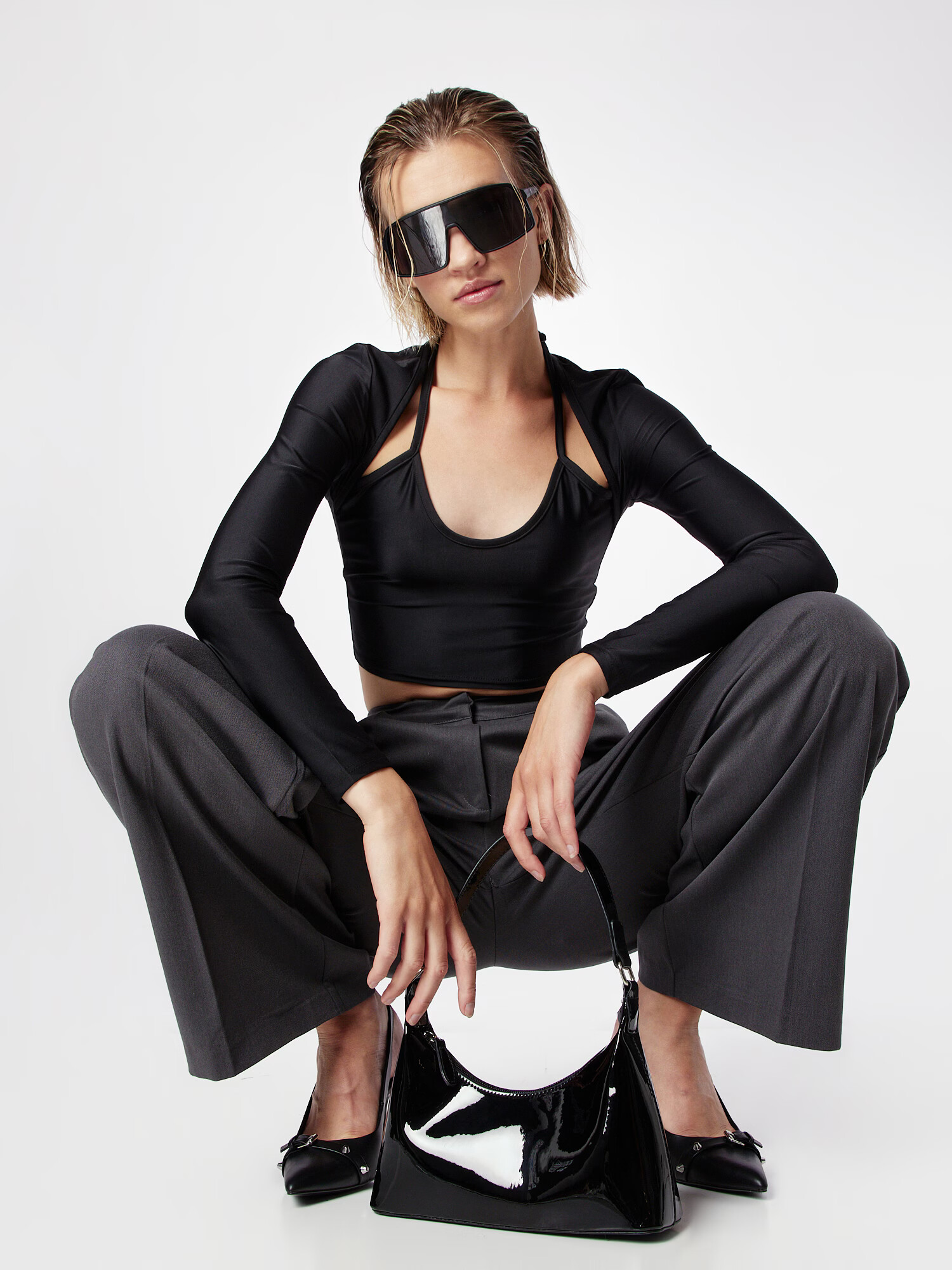 Nasty Gal Tricou negru - Pled.ro