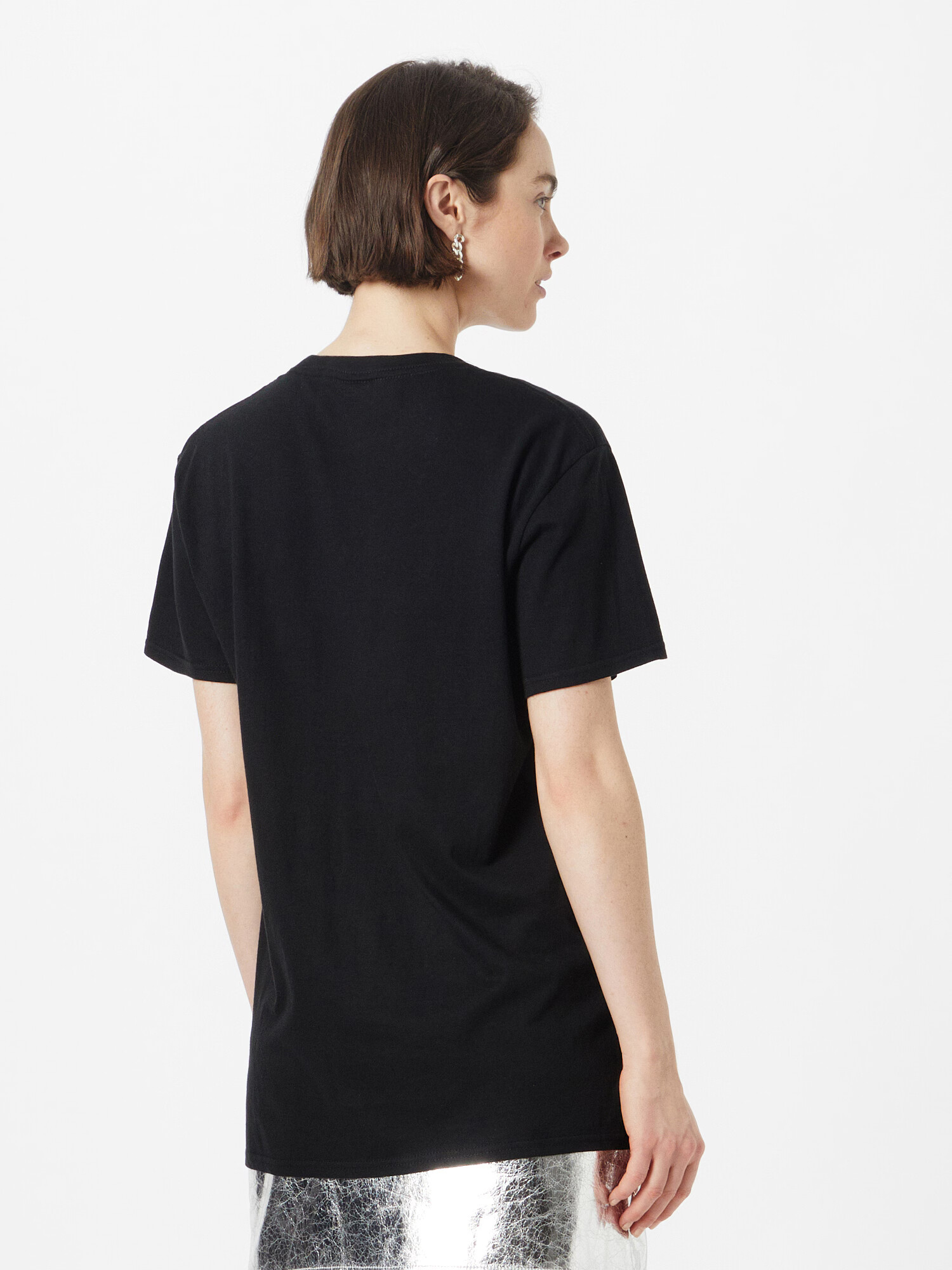 Nasty Gal Tricou negru / alb - Pled.ro