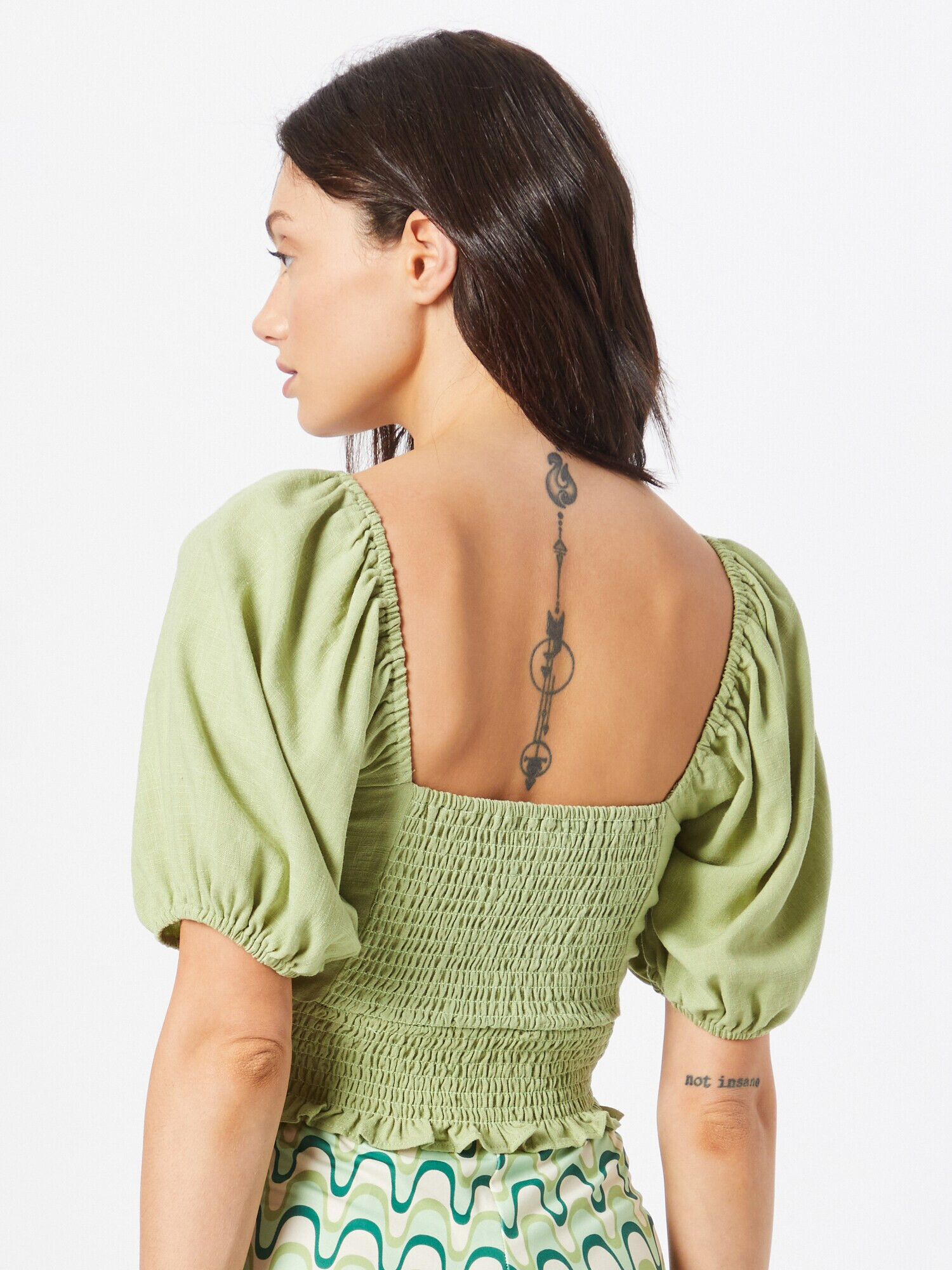 Nasty Gal Tricou verde măr - Pled.ro