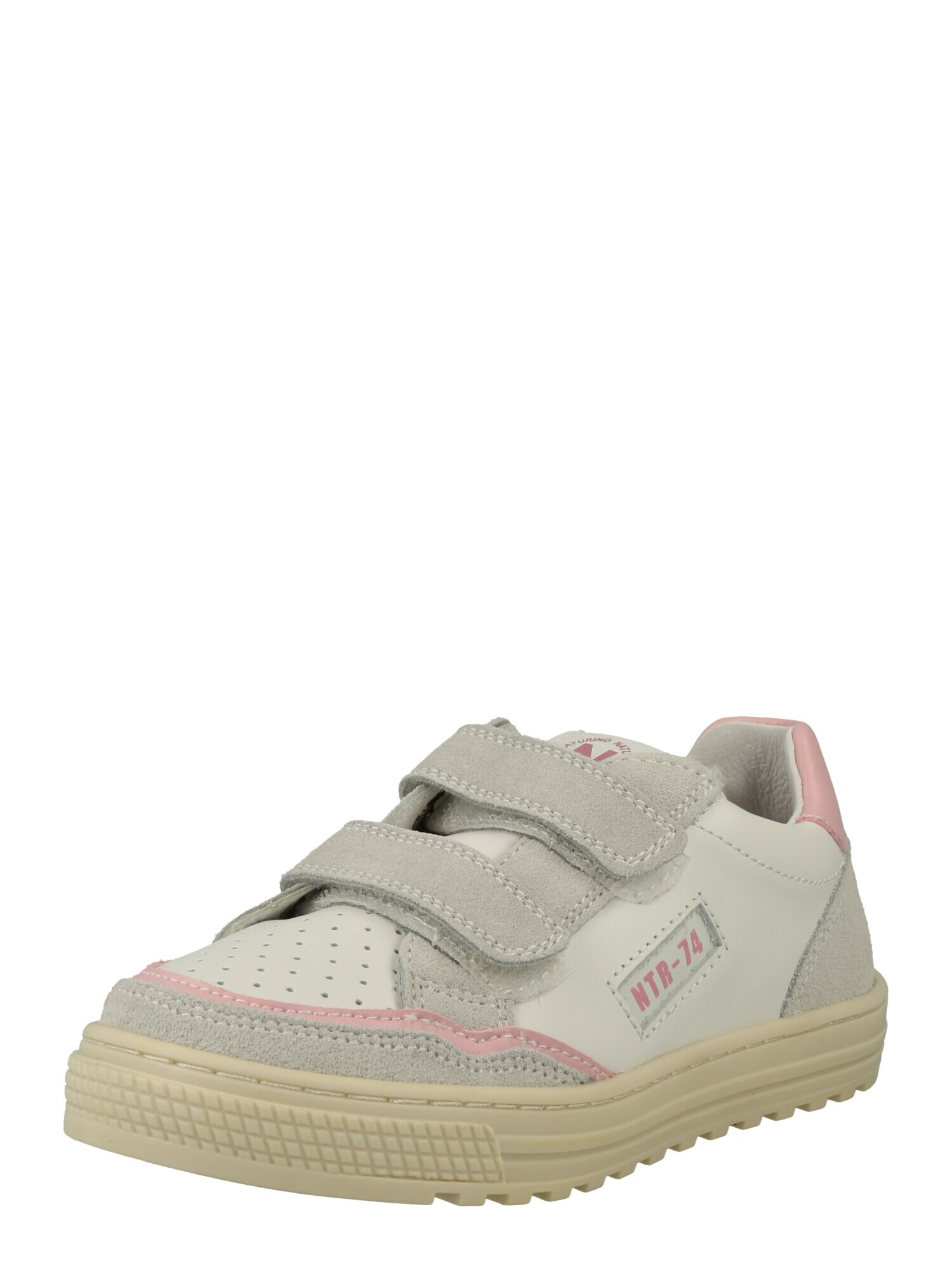 NATURINO Sneaker 'ARITON' gri fumuriu / roz deschis / alb - Pled.ro