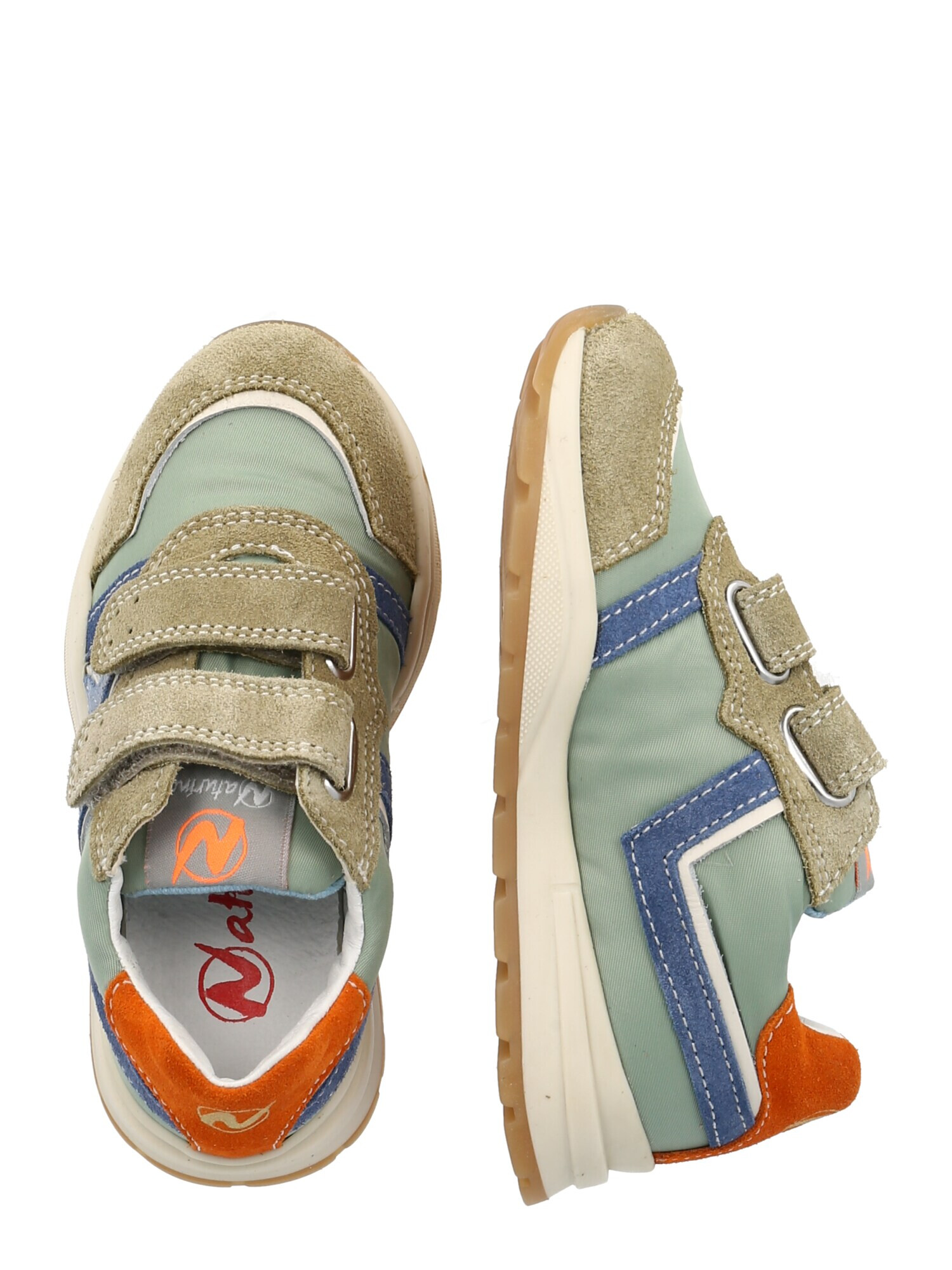 NATURINO Sneaker 'EVON' albastru / kaki / verde deschis - Pled.ro