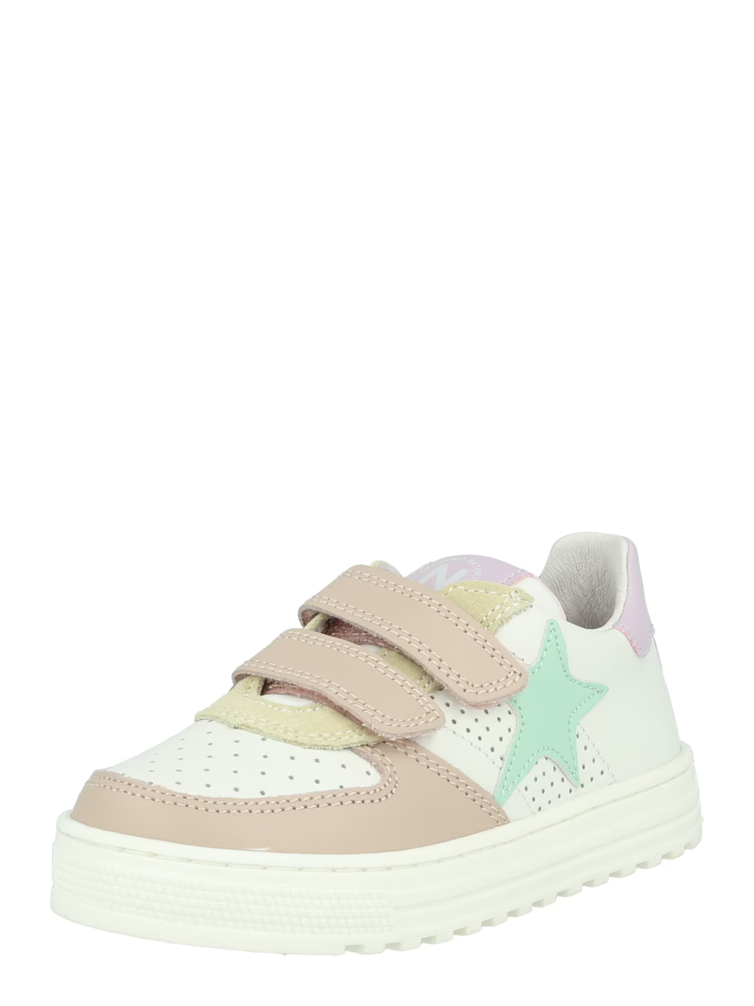 NATURINO Sneaker 'HESS' bej / verde mentă / lila / alb - Pled.ro