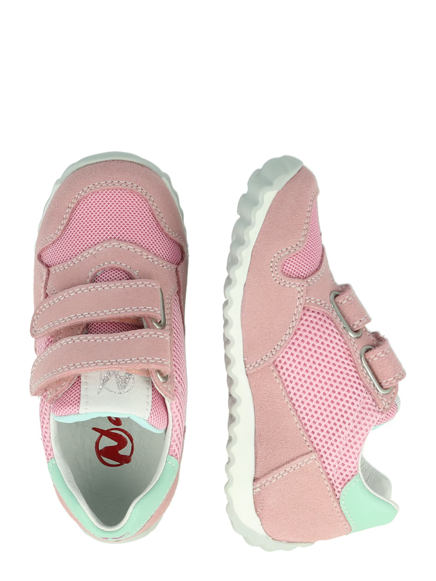 NATURINO Sneaker 'Sammy' verde pastel / roz / roz pastel / alb - Pled.ro