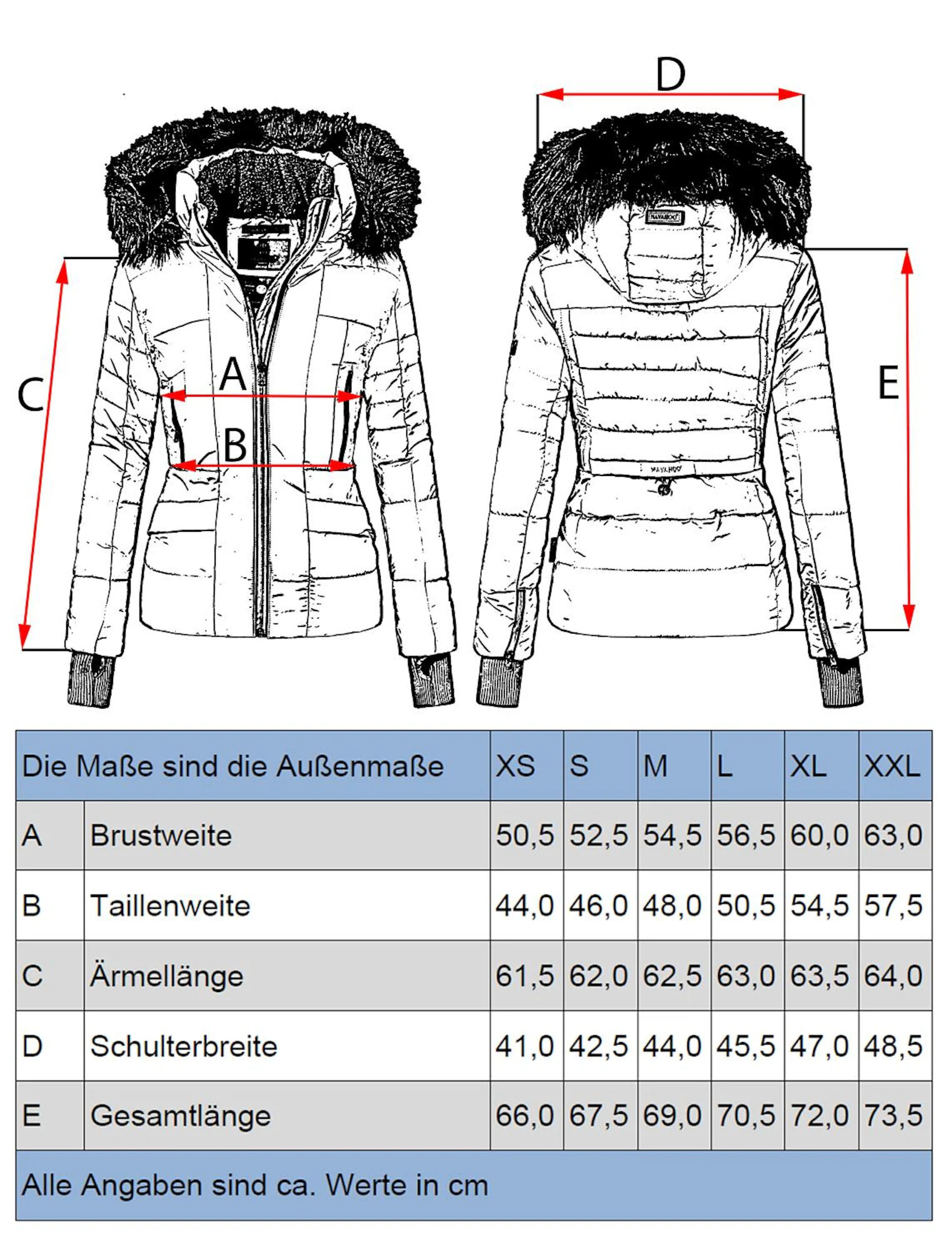 NAVAHOO Geacă de iarnă 'Adele' negru / alb - Pled.ro