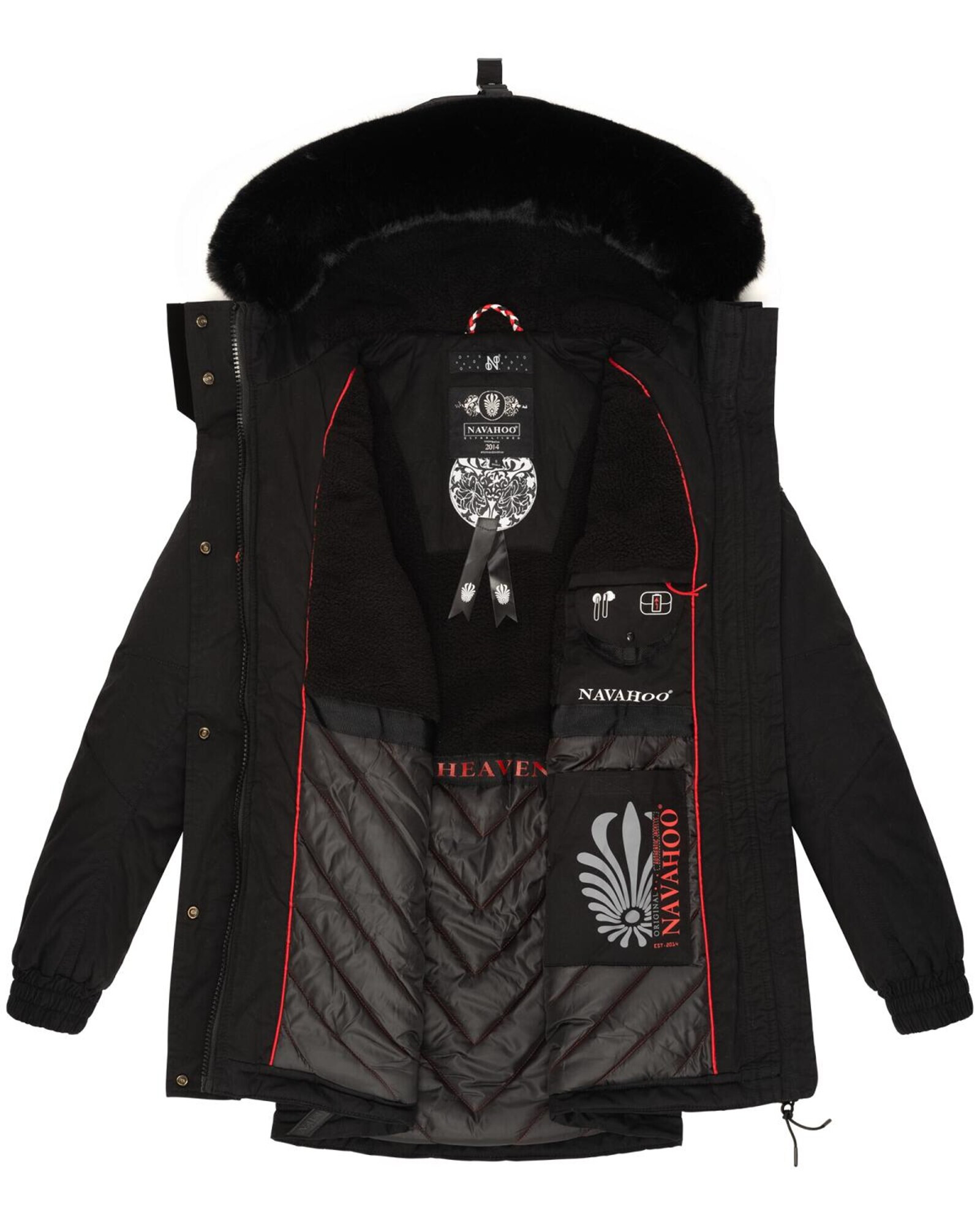 NAVAHOO Parka de iarnă negru - Pled.ro