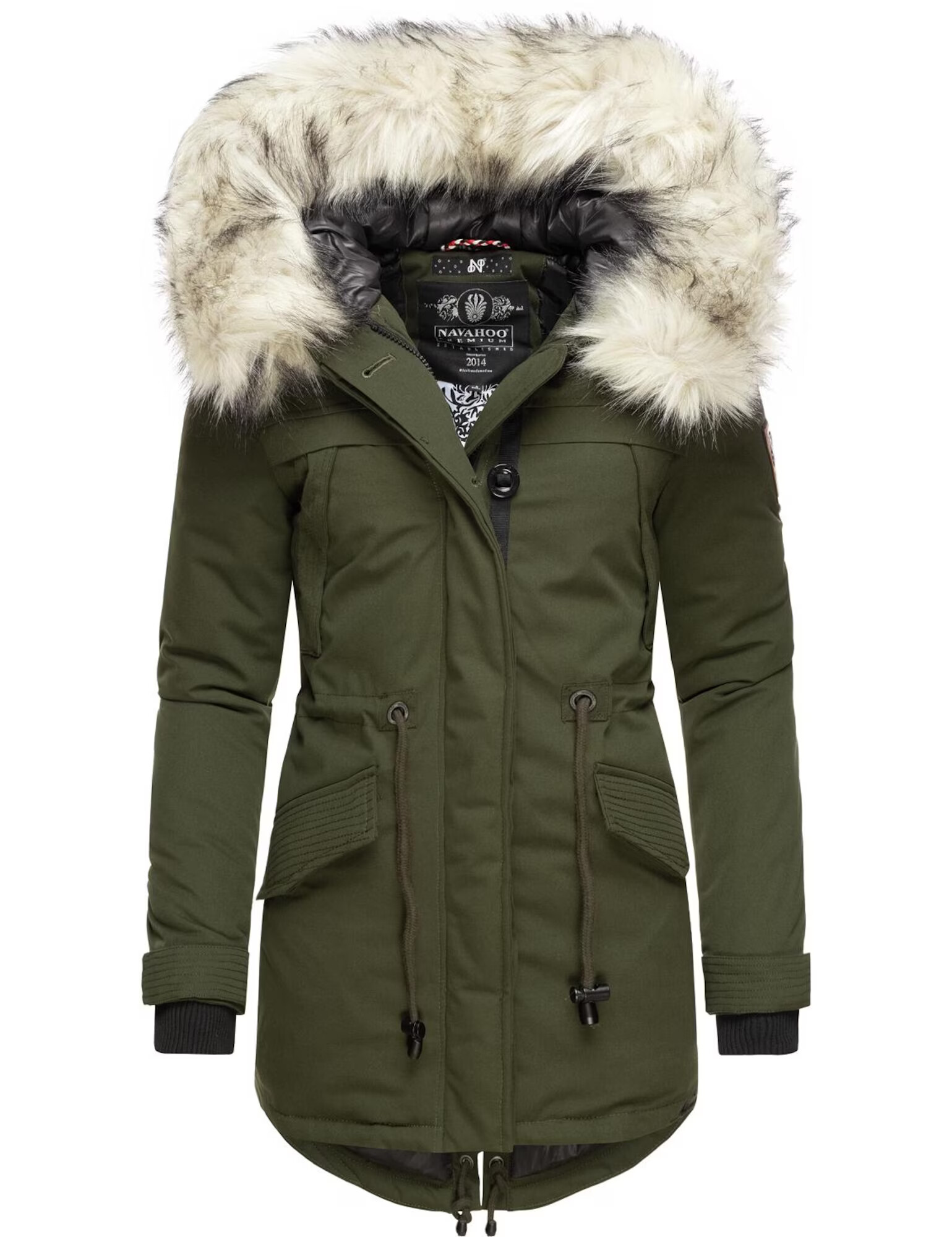 NAVAHOO Parka de iarnă crem / bleumarin / verde - Pled.ro